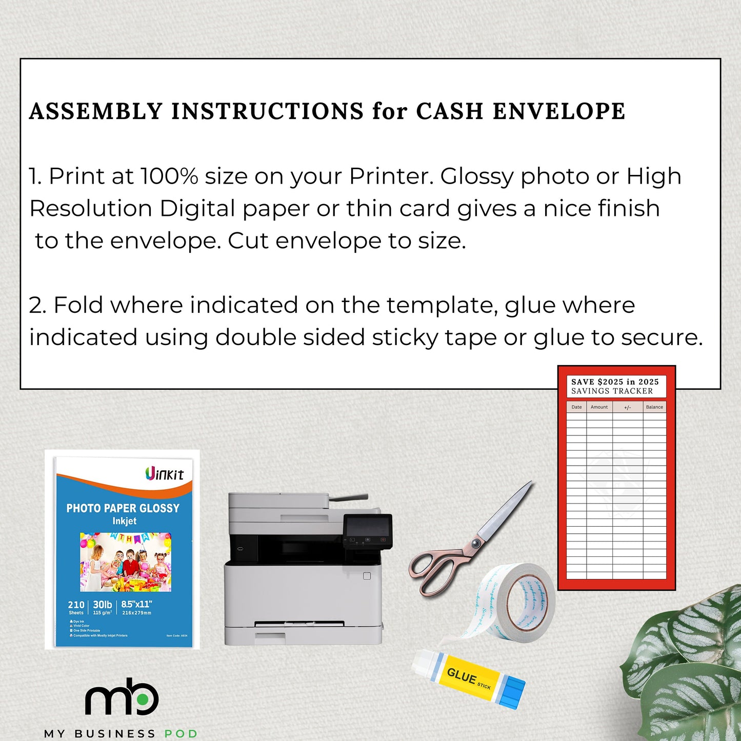 Printable Savings Tracker, Save 2025 in 2025, Financial Goals, Template, Saving Challenge Bundle, Organizer, Envelope, Goal, Money, Budget