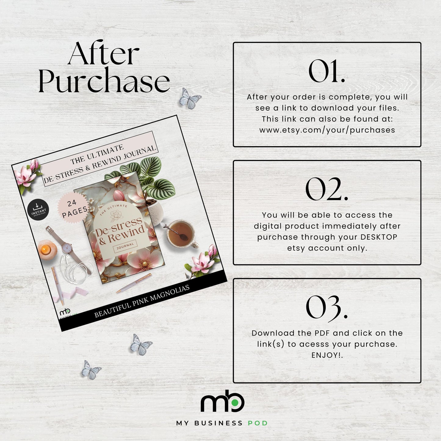 De-stress and Rewind Journal, self-care, mindfulness, gratitude, stress relief, daily reflection, goals planner, self-discovery, positivity