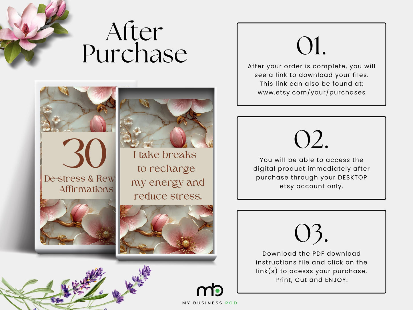 De-stress and Rewind Affirmations Stress Relief Cards Destress Positive mindset Self care Mindfulness tools Positivity Affirmation deck DIY