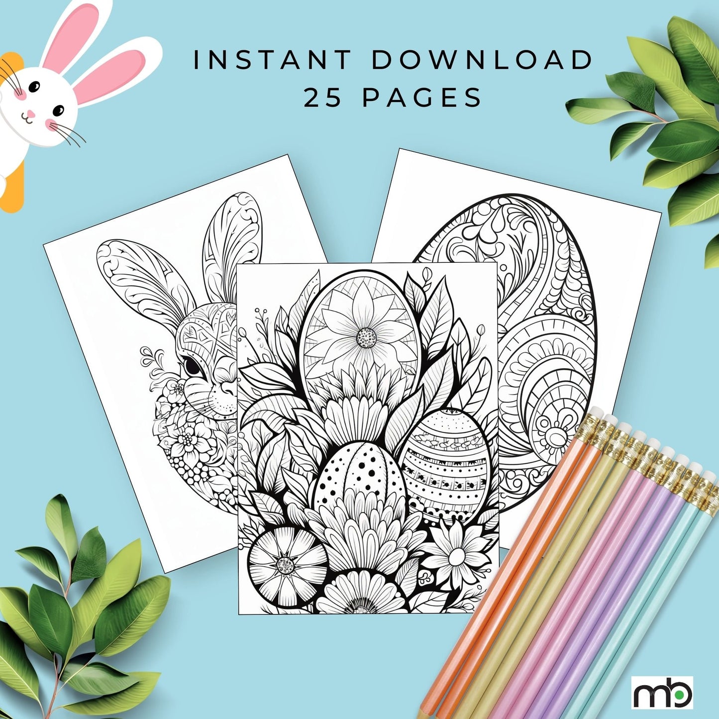 Easter Coloring Pages, Easter Coloring Book, Easter Activities older kids and adults, Easter Activities for family, Easter Coloring in Book