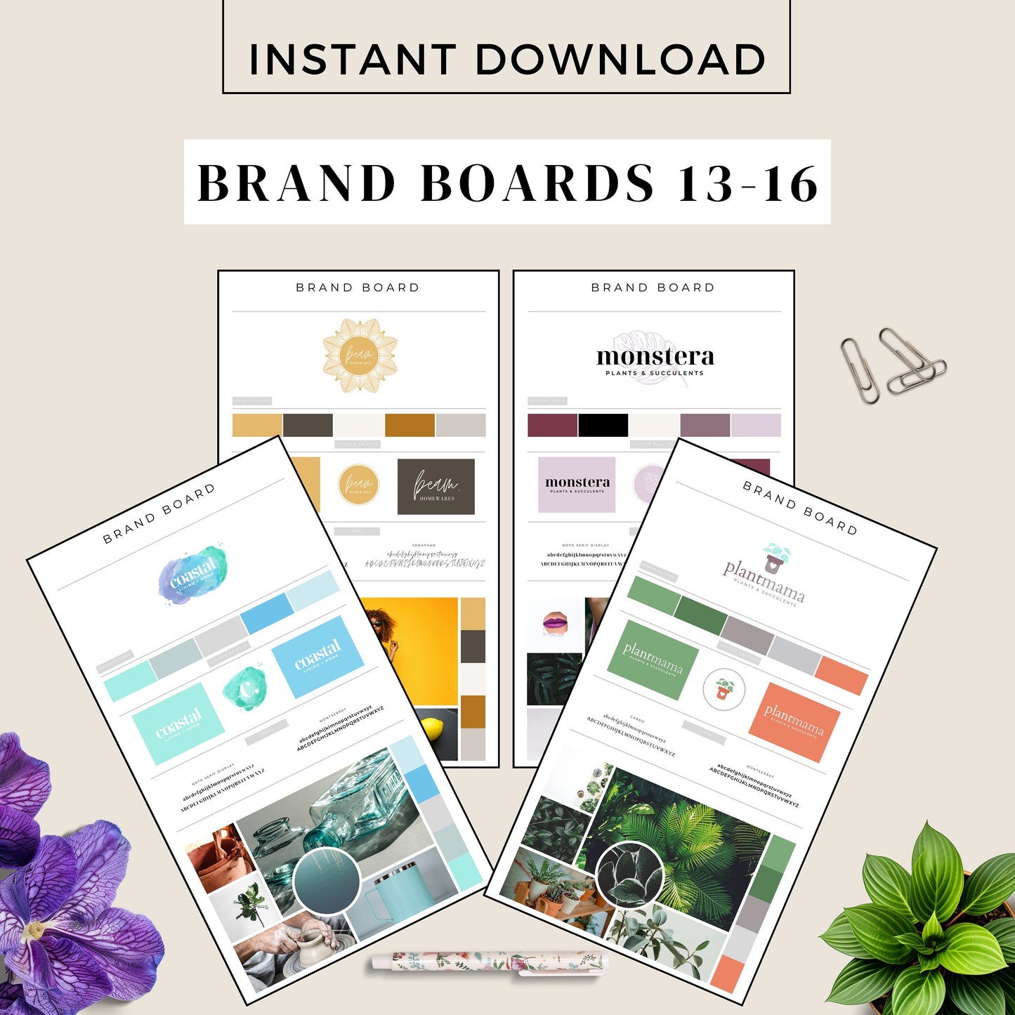 Branding Boards, Toolbox, Logo Design and Brand, Logos, Visual Identity pack, color palette, colors, graphics, Business Brand, assets, kit