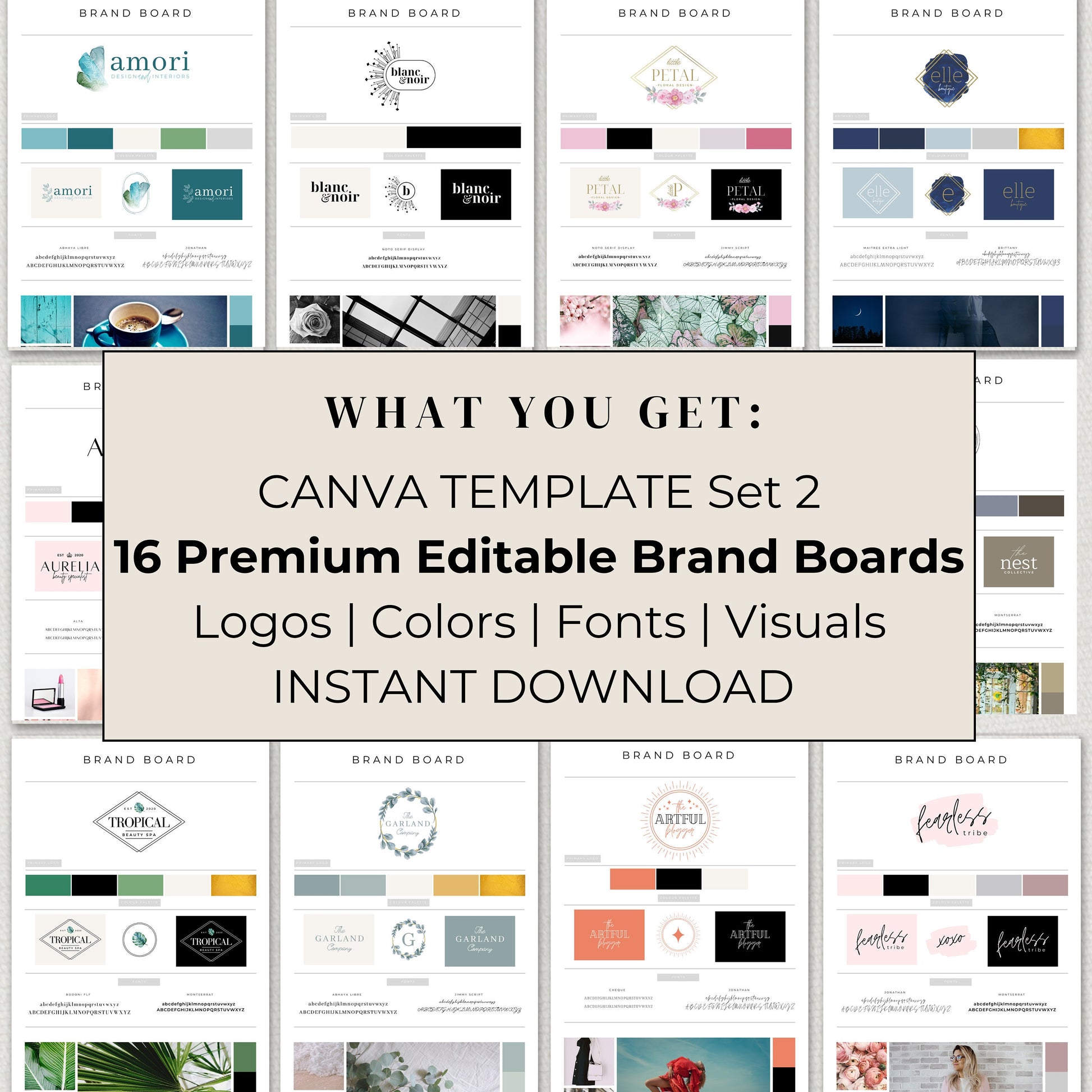Branding Boards, Toolbox, Logo Design and Brand, Logos, Visual Identity pack, color palette, colors, graphics, Business Brand, assets, kit