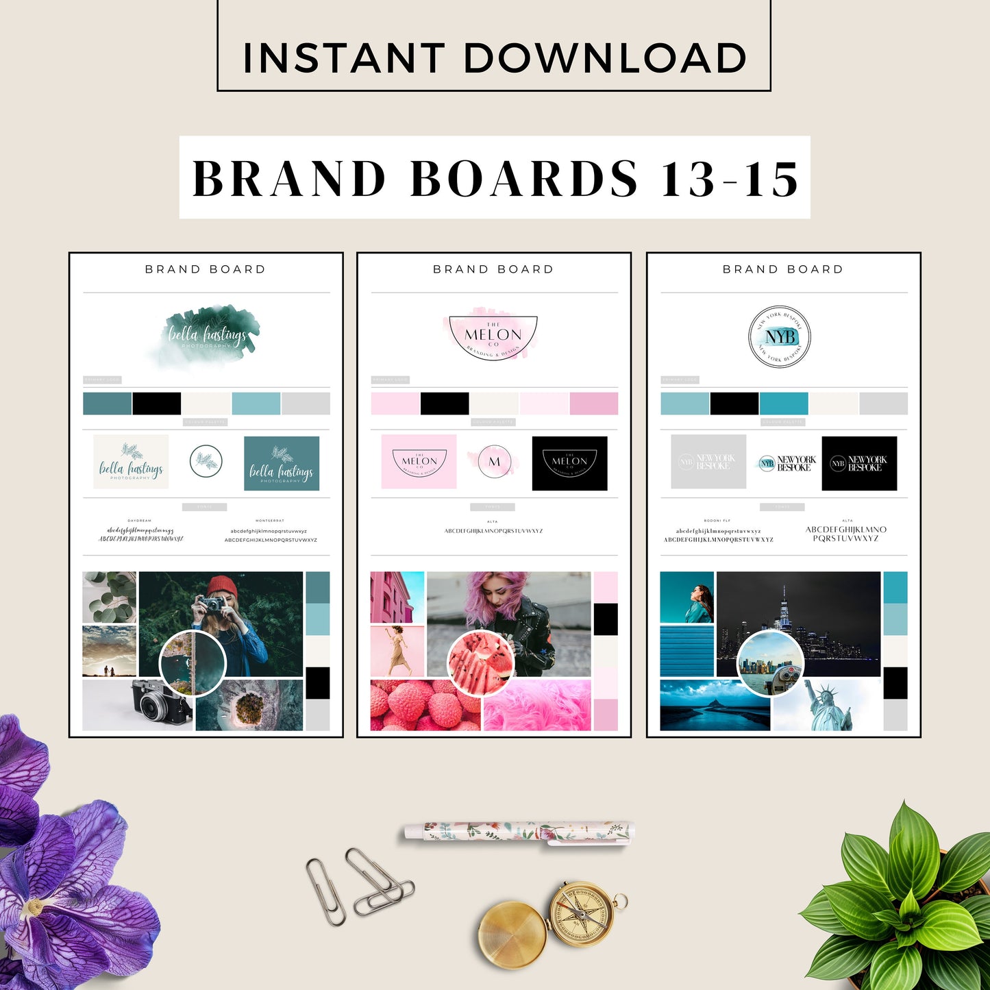 Branding Boards, Toolbox, Logo Design and Brand, Logos, Visual Identity pack, color palette, board, graphics, Business Branding, tool, mood