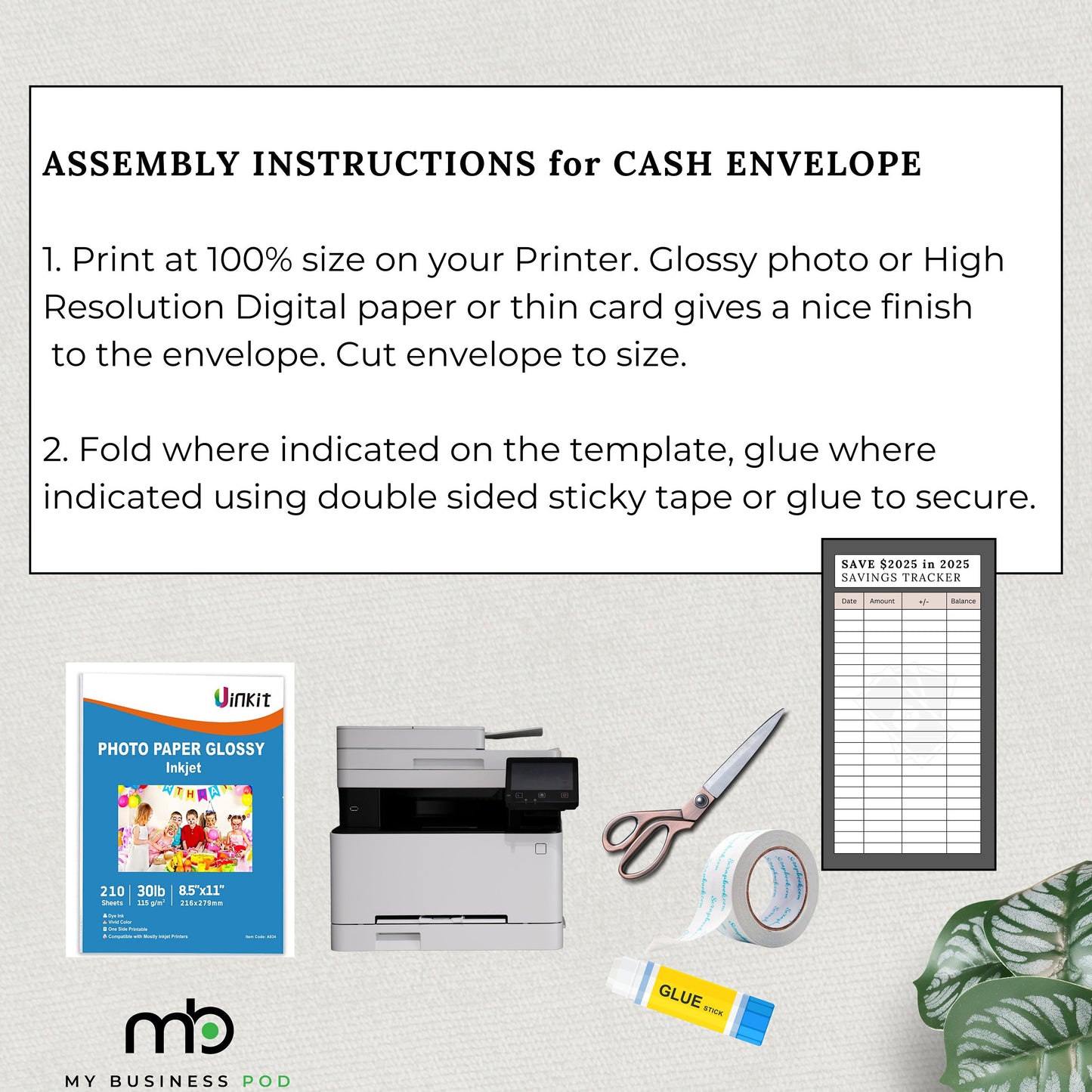 Printable Savings Tracker, Save 2025 in 2025, Financial Goals, Template, Saving Challenge Bundle, Organizer, Envelope, Goal, Money, Personal