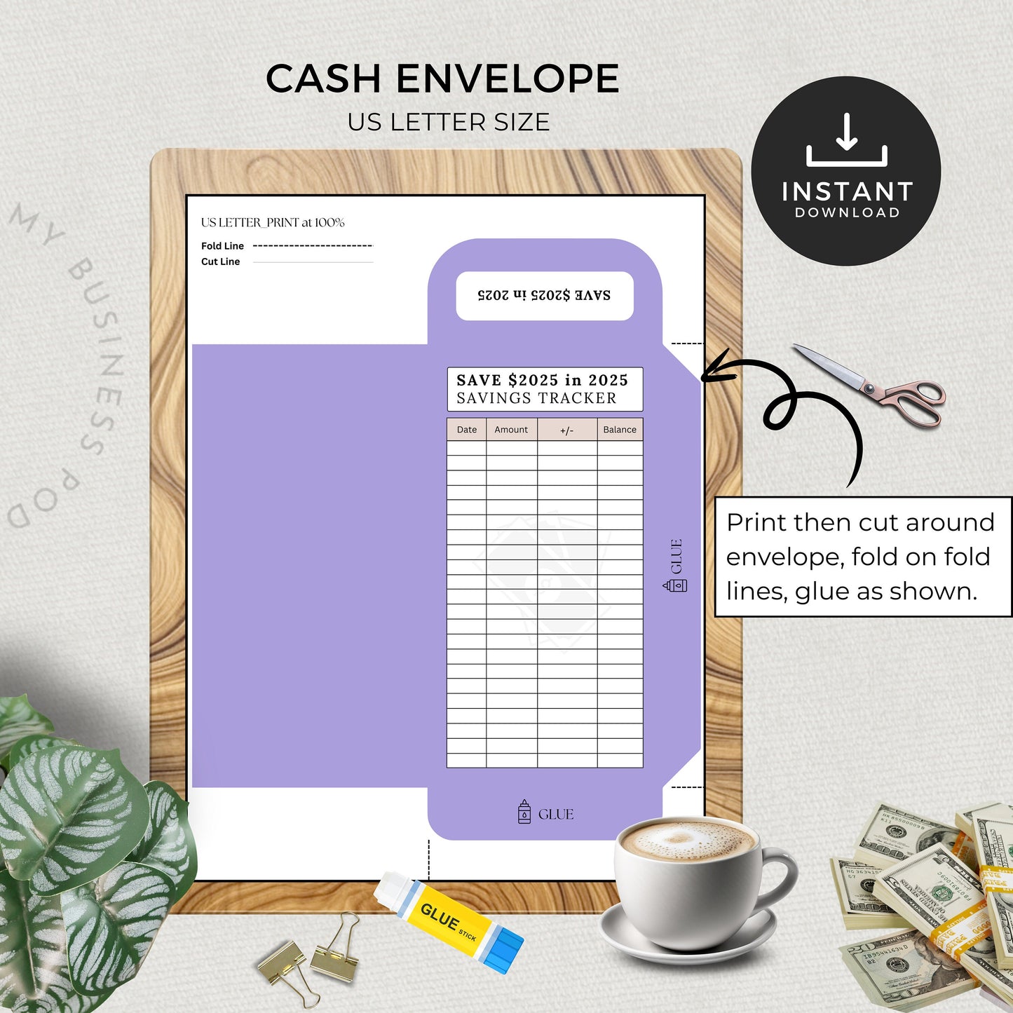 Printable Savings Tracker, Save 2025 in 2025, Financial Goals, Template, Saving Challenge Bundle, Organizer, Envelope, Goal, Money, Personal