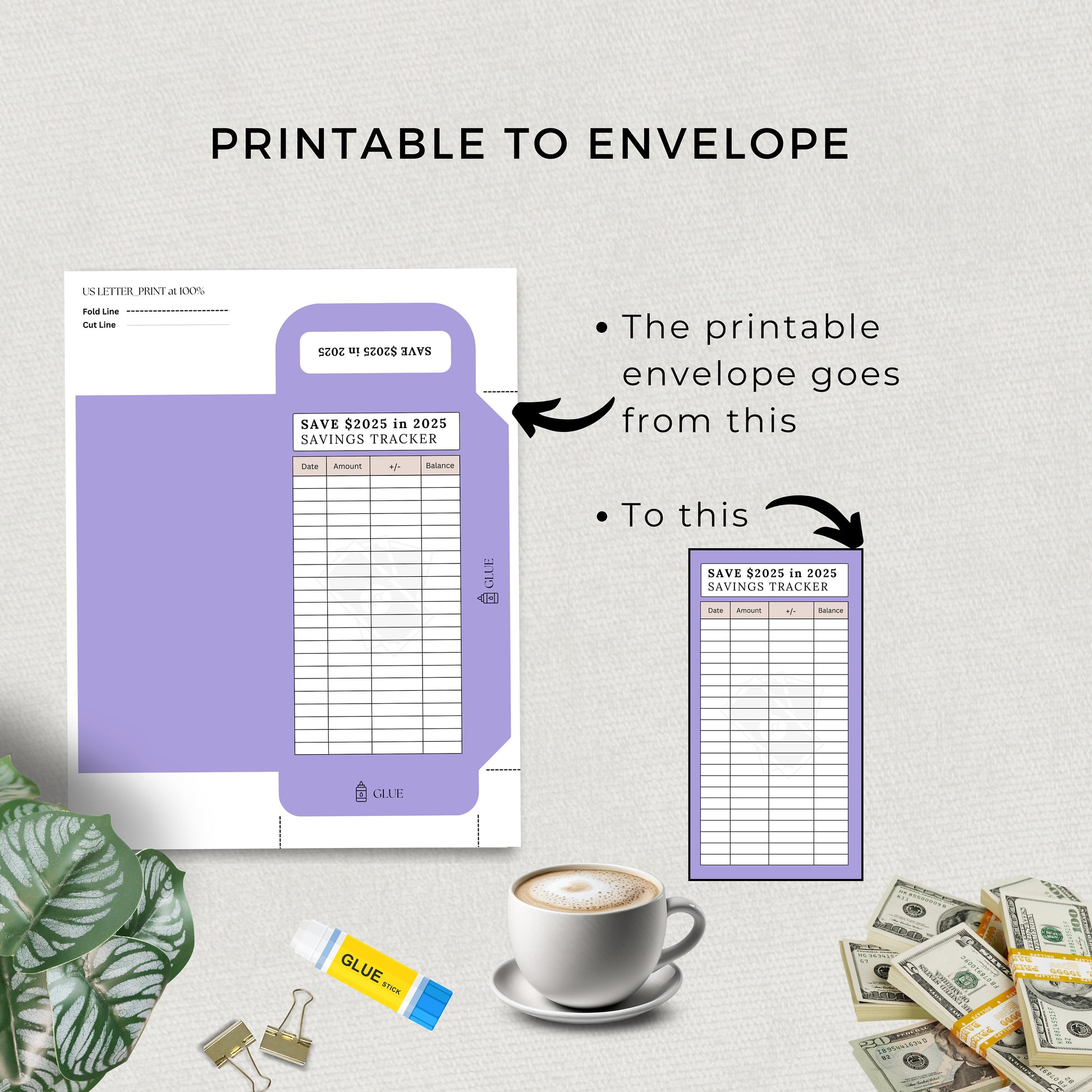 Printable Savings Tracker, Save 2025 in 2025, Financial Goals, Template, Saving Challenge Bundle, Organizer, Envelope, Goal, Money, Personal