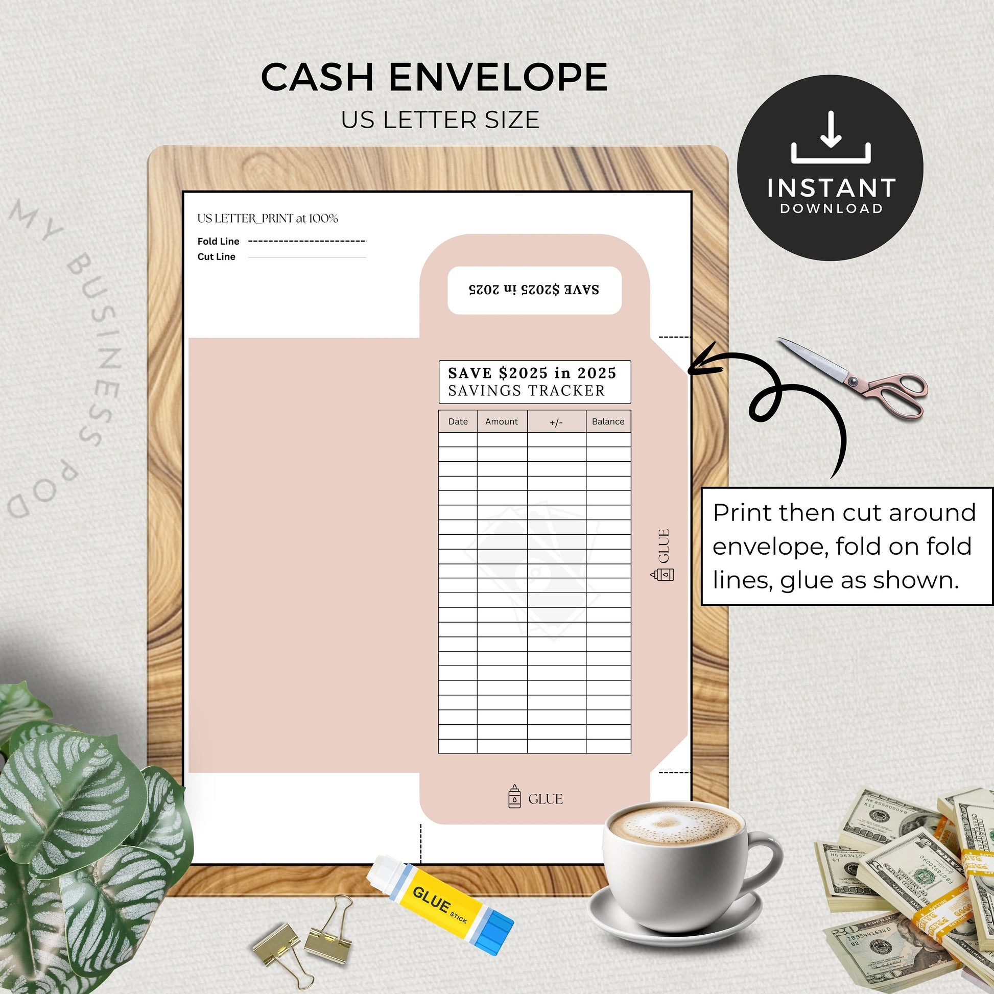 Printable Savings Tracker, Save 2025 in 2025, Financial Goals, Template, Saving Challenge Bundle, Organizer, Envelope, Goal, Money, Personal