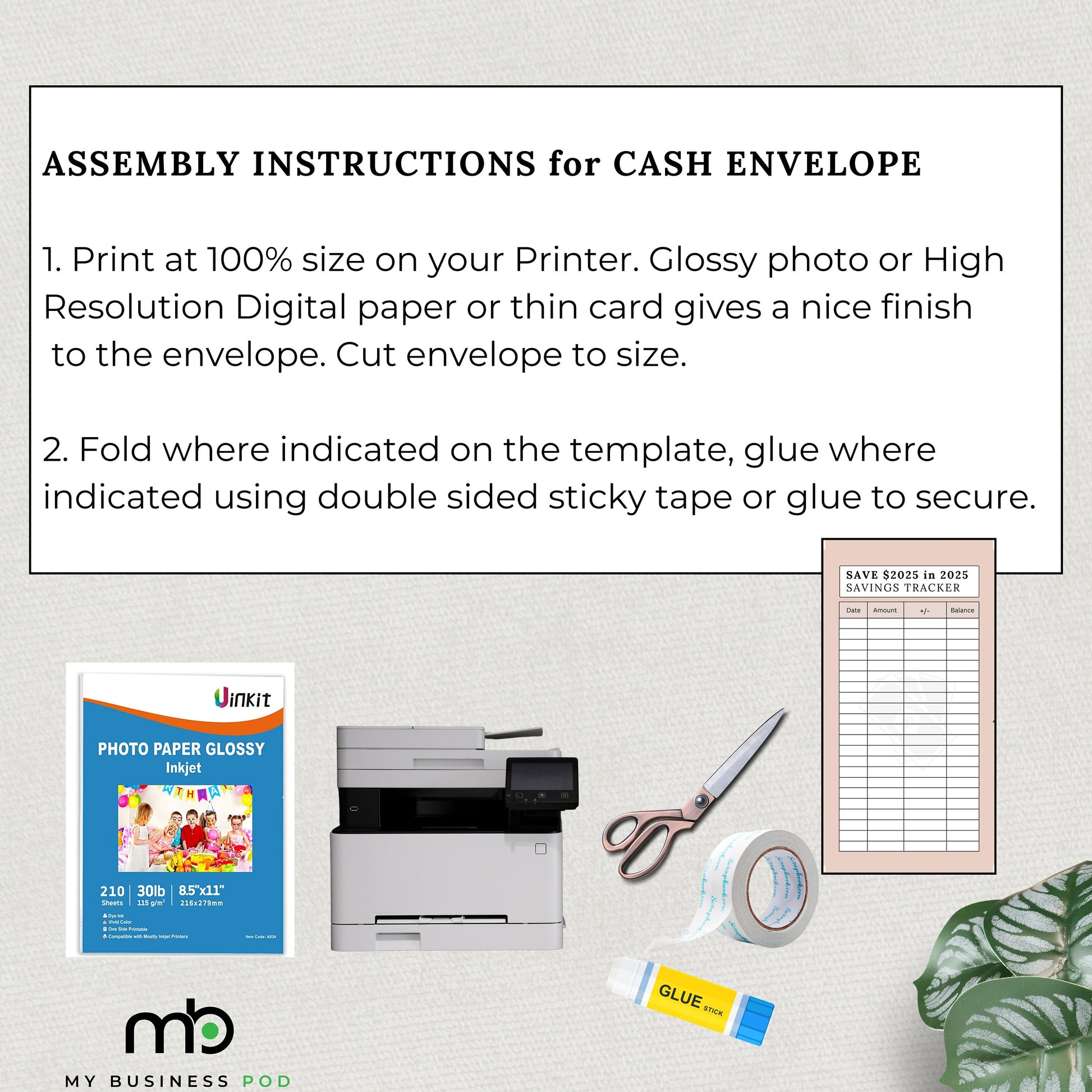 Printable Savings Tracker, Save 2025 in 2025, Financial Goals, Template, Saving Challenge Bundle, Organizer, Envelope, Goal, Money, Personal
