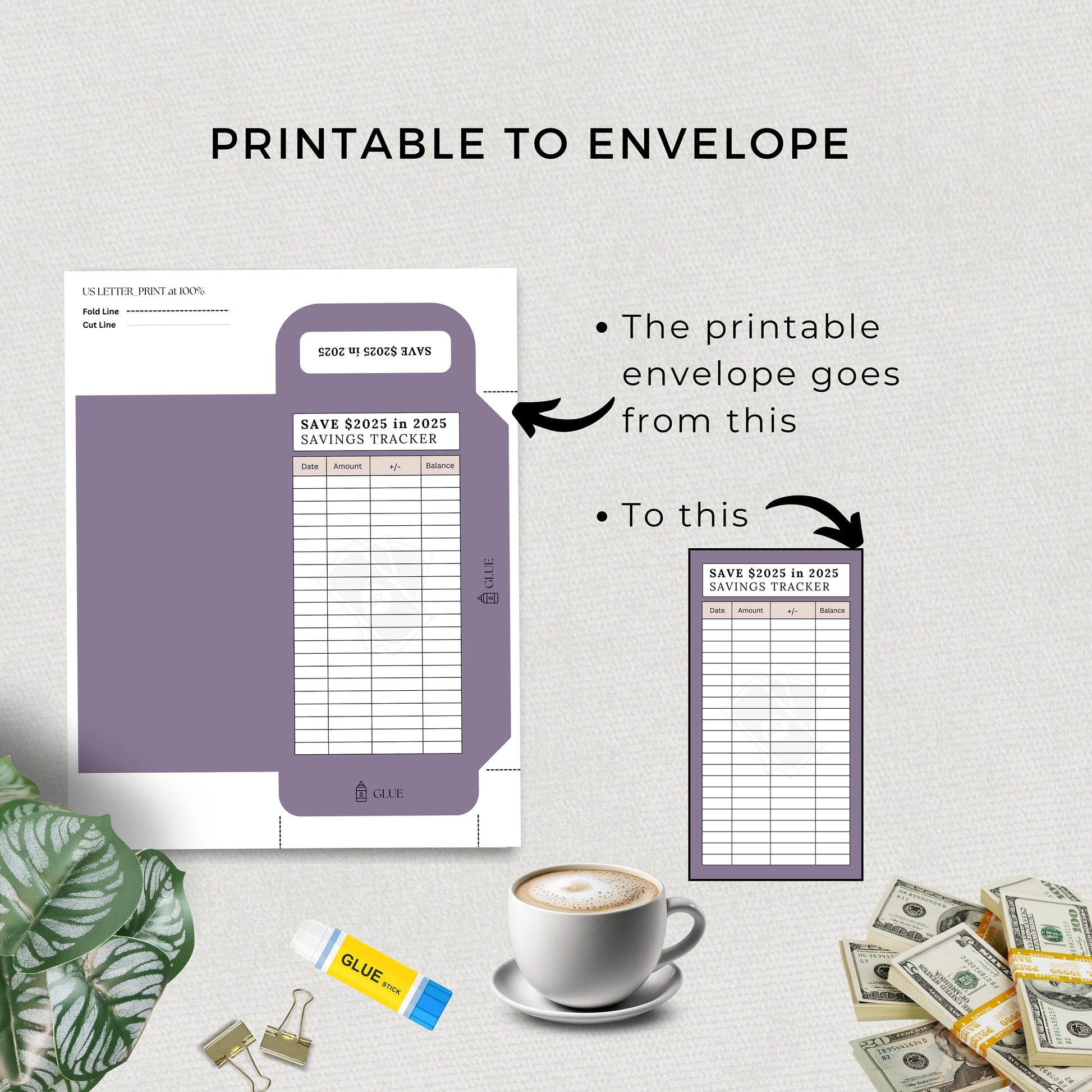 Printable Savings Tracker, Save 2025 in 2025, Financial Goals, Template, Saving Challenge Bundle, Organizer, Envelope, Goal, Money, Budget