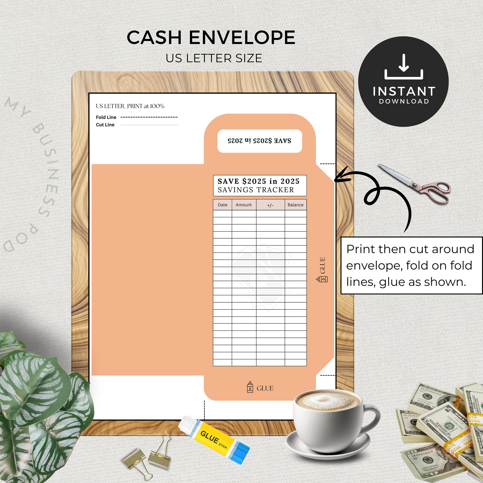 Printable Savings Tracker, Save 2025 in 2025, Financial Goals, Template, Saving Challenge Bundle, Organizer, Envelope, Goal, Money, Personal