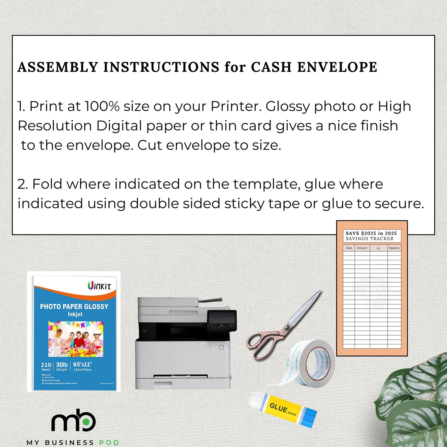 Printable Savings Tracker, Save 2025 in 2025, Financial Goals, Template, Saving Challenge Bundle, Organizer, Envelope, Goal, Money, Personal