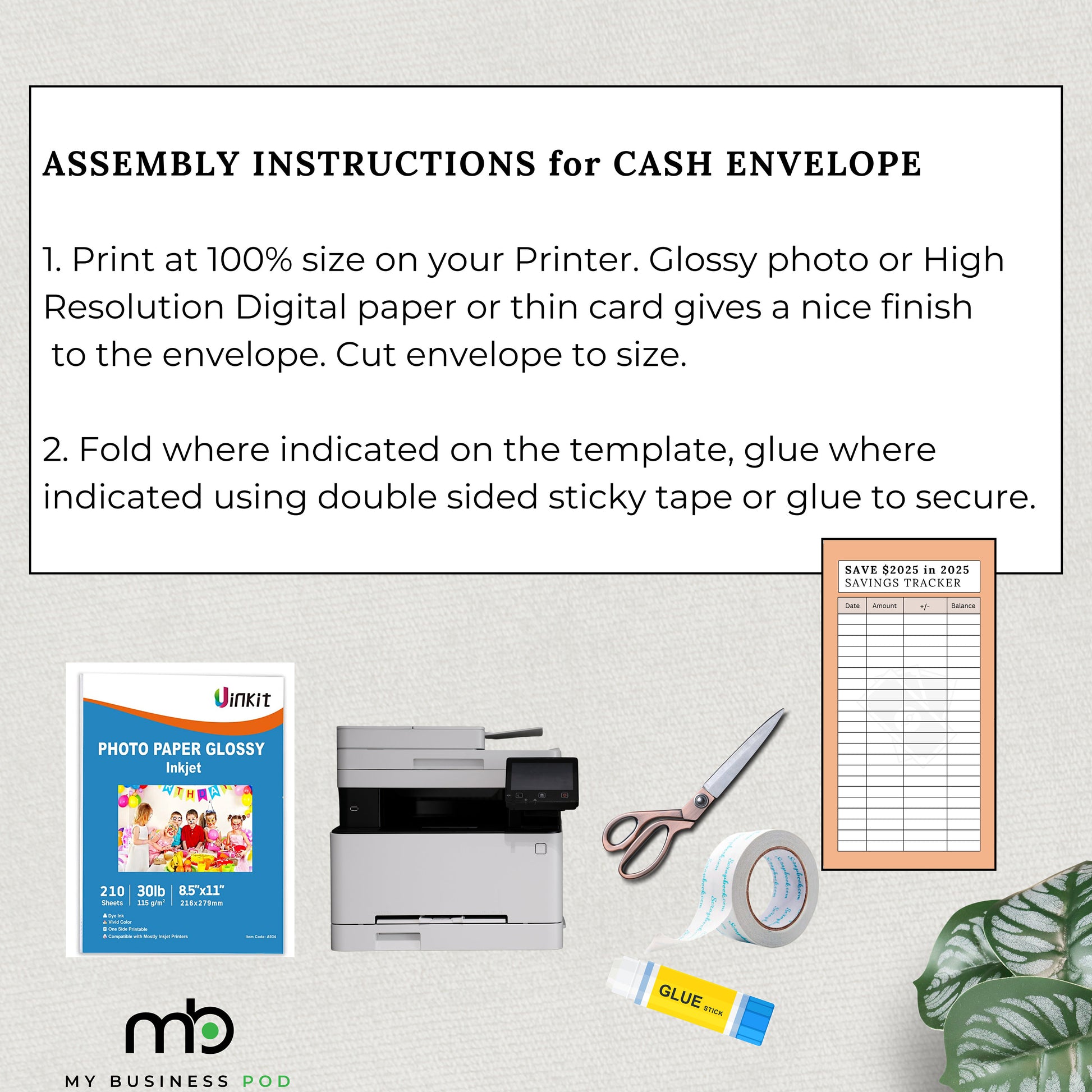 Printable Savings Tracker, Save 2025 in 2025, Financial Goals, Template, Saving Challenge Bundle, Organizer, Envelope, Goal, Money, Personal