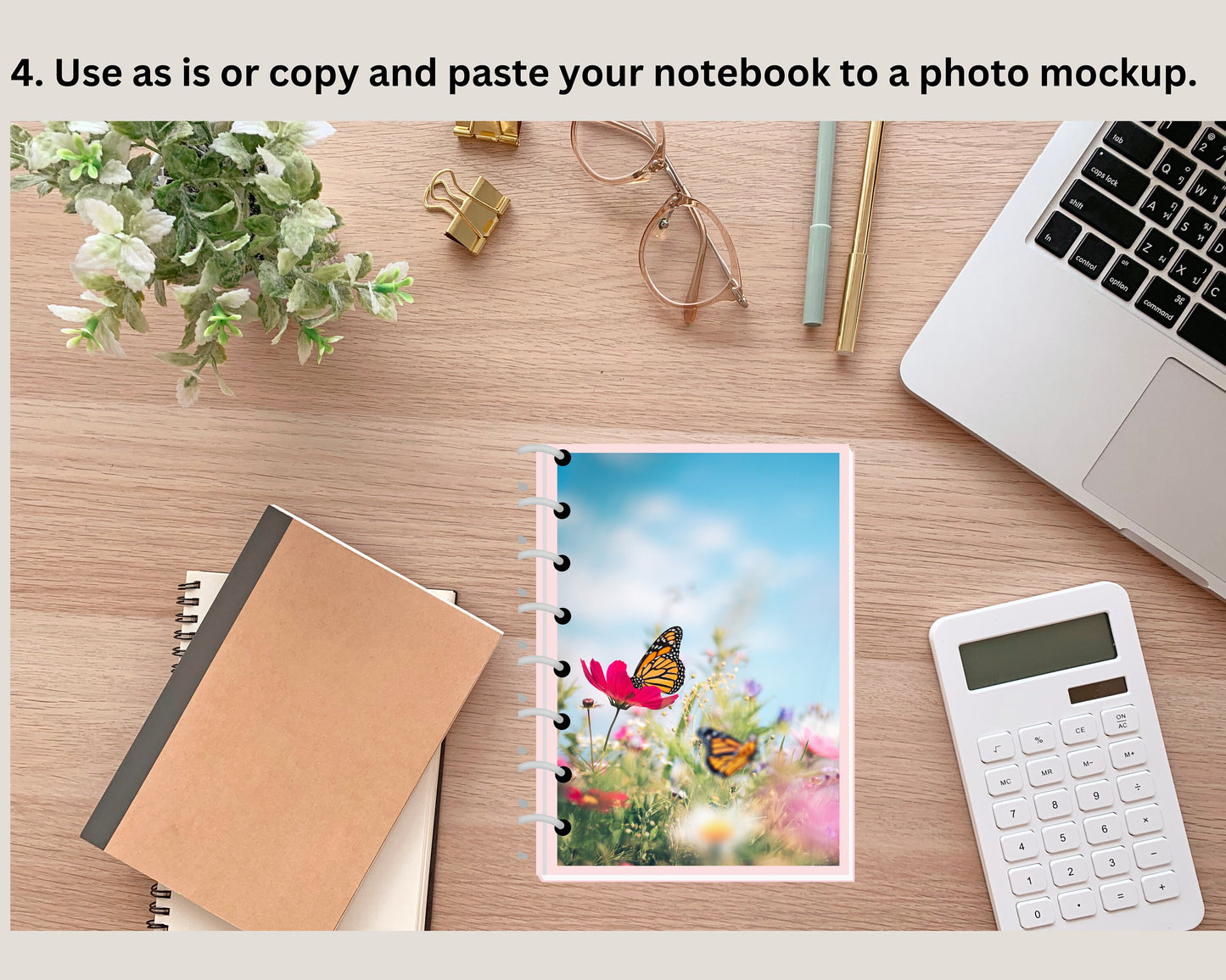 Notebook template, Spiral notebook template, Hardcover notebook template, Softcover notebook template, Open pages notebook, course notebook