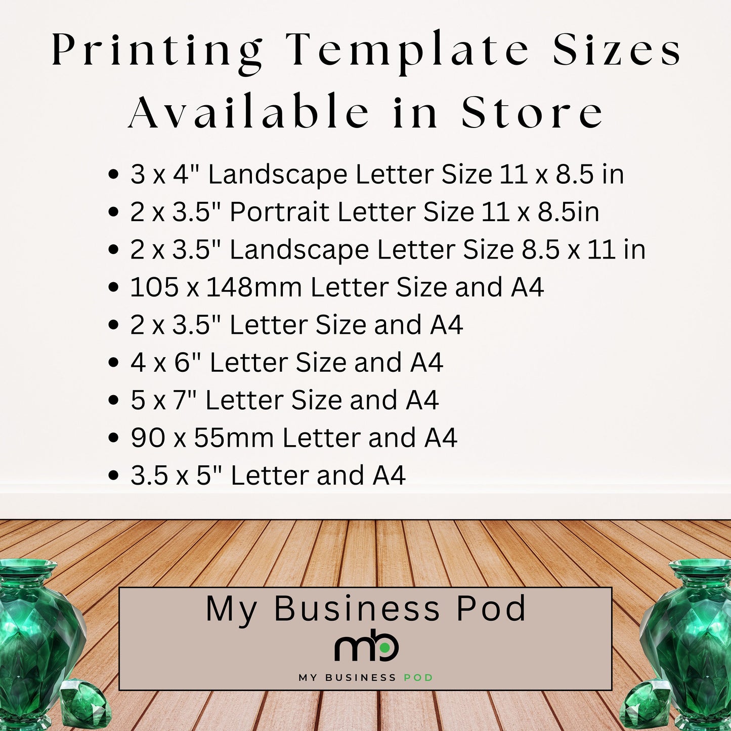 Printing Template 3.5 x 5inch Print and Cut Canva Multi Page Template 3.5x5" Blank Card Layout Frame Affirmation Manifestation US Letter A4