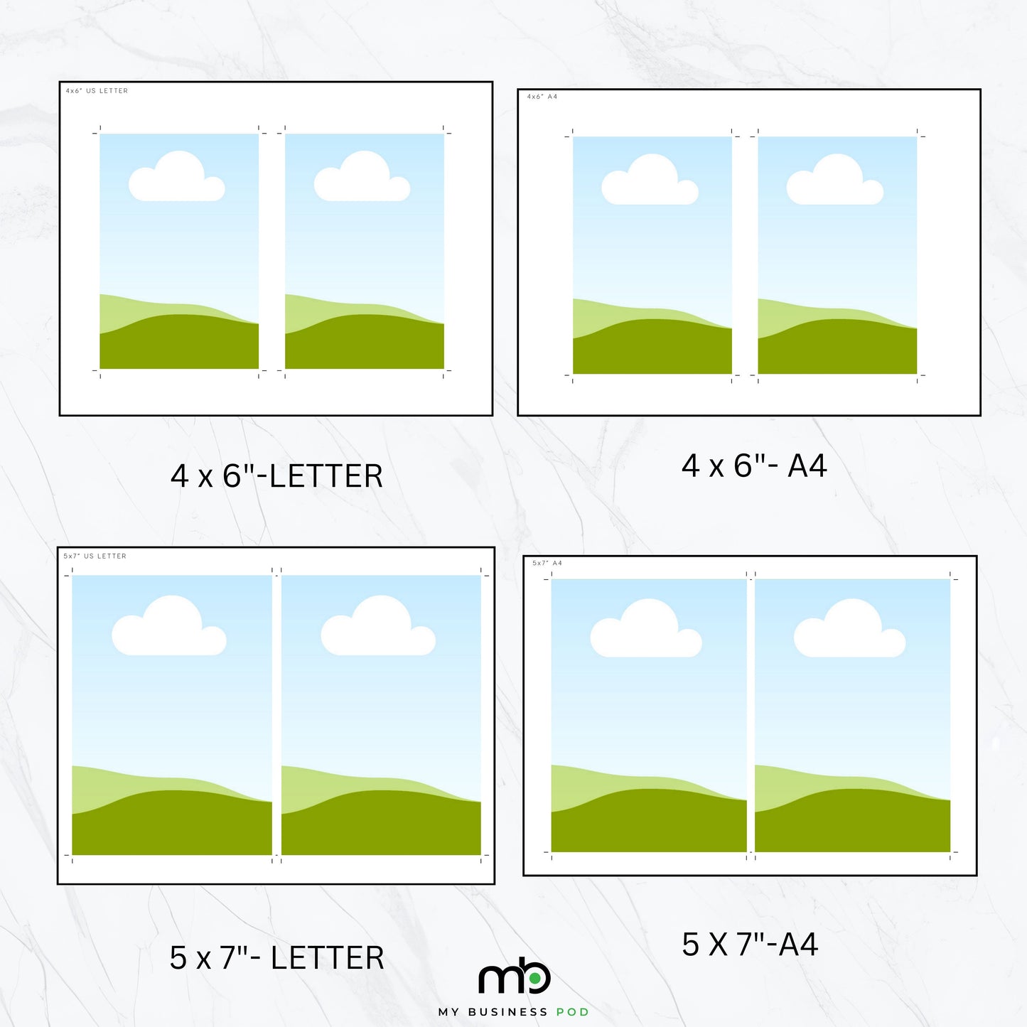 Printing Templates Print Ready Pro Pack Mega Value Bundle Multi Page Template Print and Cut Frame Blank Layout Affirmation Manifestation