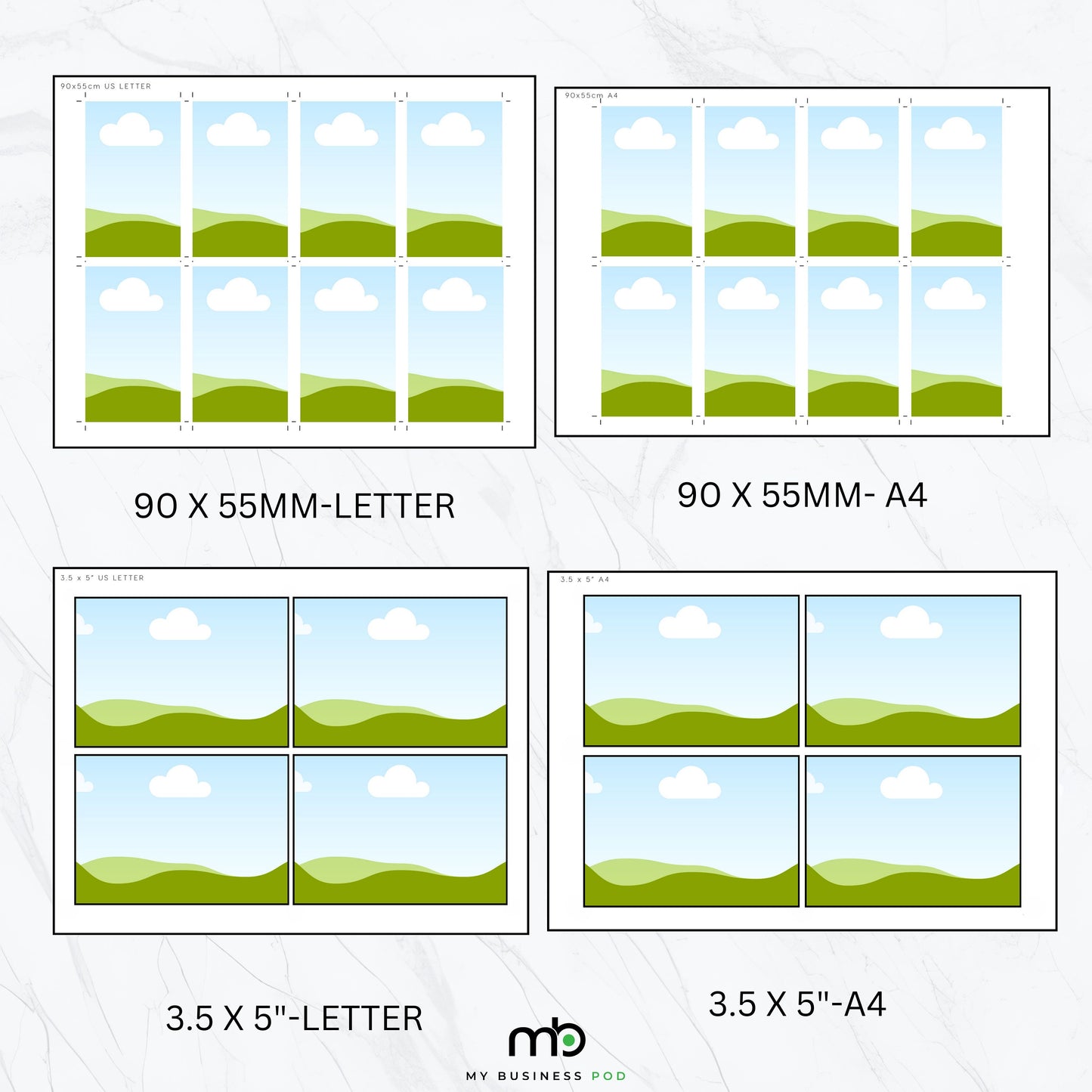 Printing Templates Print Ready Pro Pack Mega Value Bundle Multi Page Template Print and Cut Frame Blank Layout Affirmation Manifestation