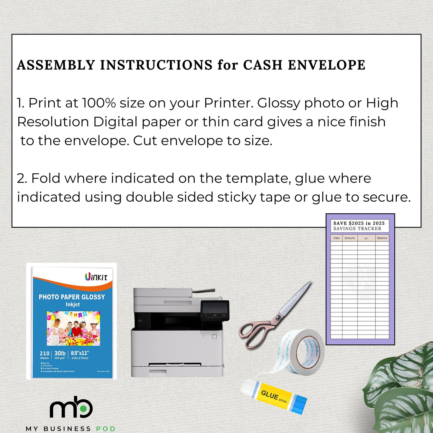 Printable Savings Tracker, Save 2025 in 2025, Financial Goals, Template, Saving Challenge Bundle, Organizer, Envelope, Goal, Money, Personal