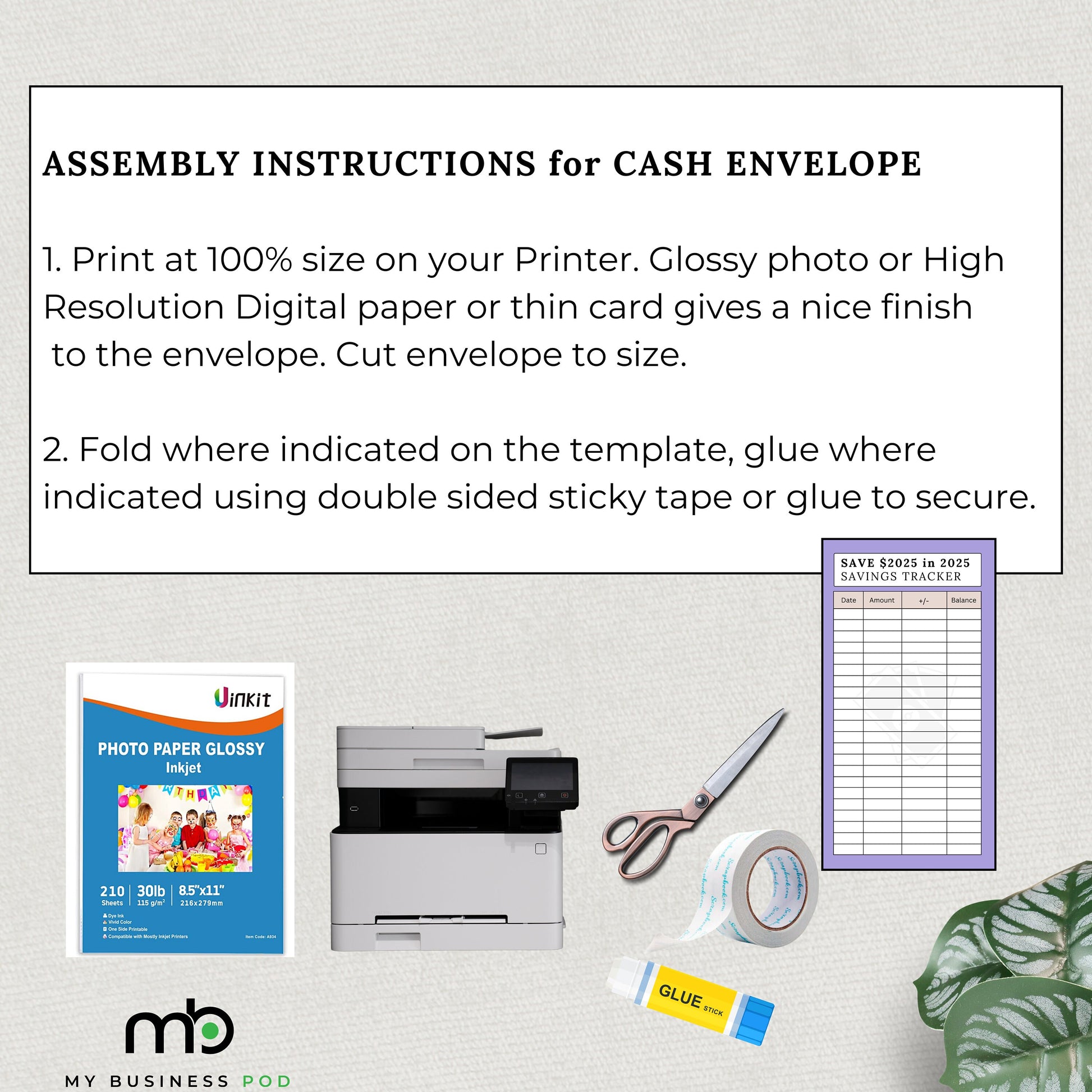 Printable Savings Tracker, Save 2025 in 2025, Financial Goals, Template, Saving Challenge Bundle, Organizer, Envelope, Goal, Money, Personal