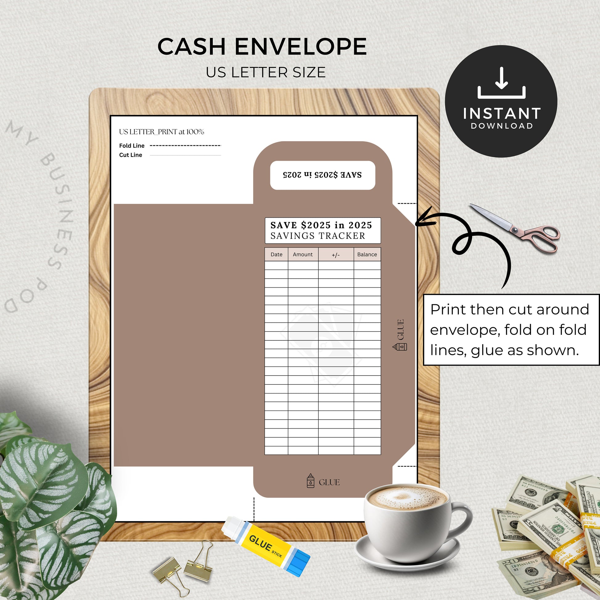 Printable Savings Tracker, Save 2025 in 2025, Financial Goals, Template, Saving Challenge Bundle, Organizer, Envelope, Goal, Money, Budget