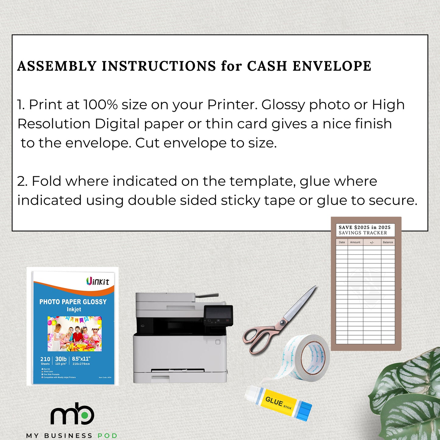 Printable Savings Tracker, Save 2025 in 2025, Financial Goals, Template, Saving Challenge Bundle, Organizer, Envelope, Goal, Money, Budget