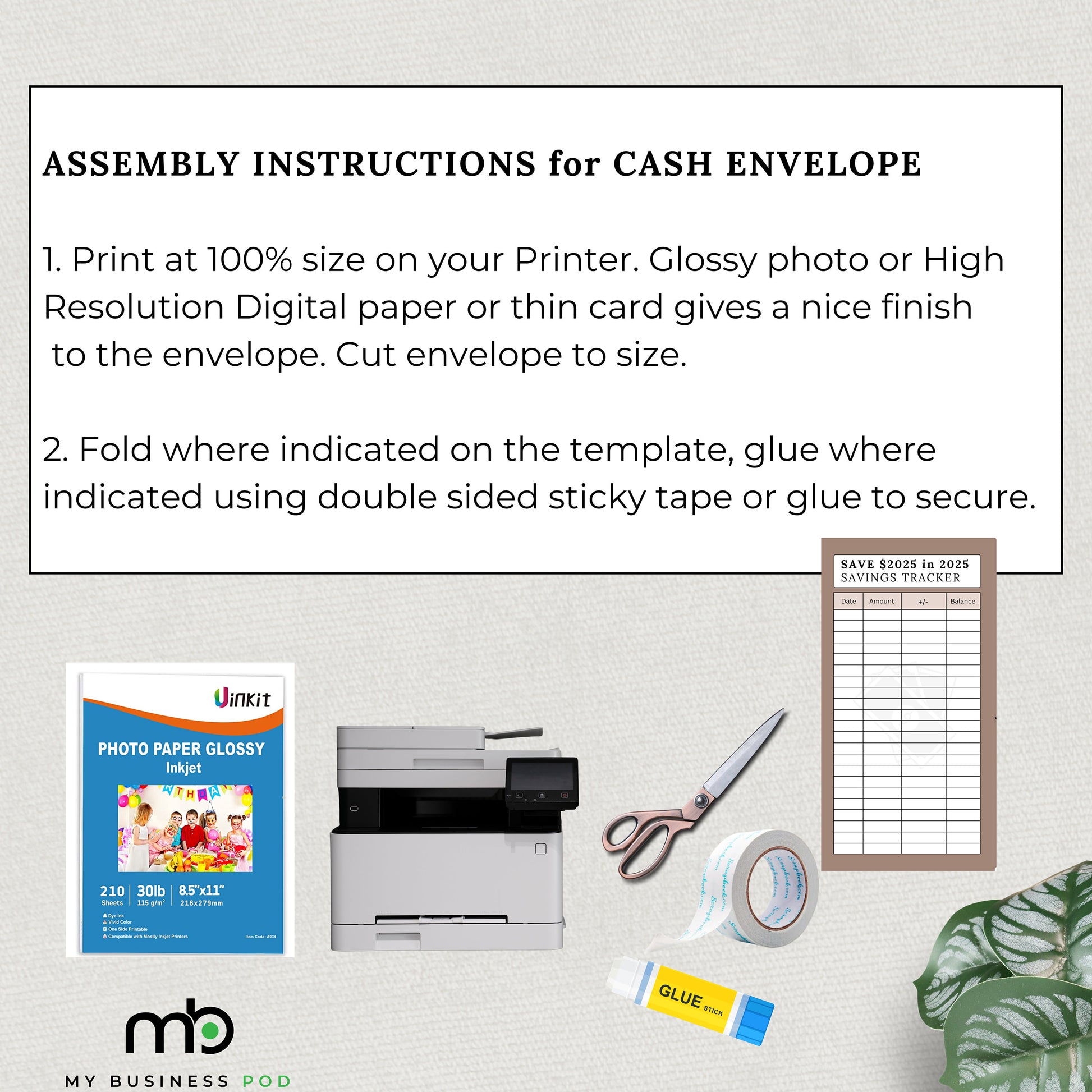 Printable Savings Tracker, Save 2025 in 2025, Financial Goals, Template, Saving Challenge Bundle, Organizer, Envelope, Goal, Money, Budget