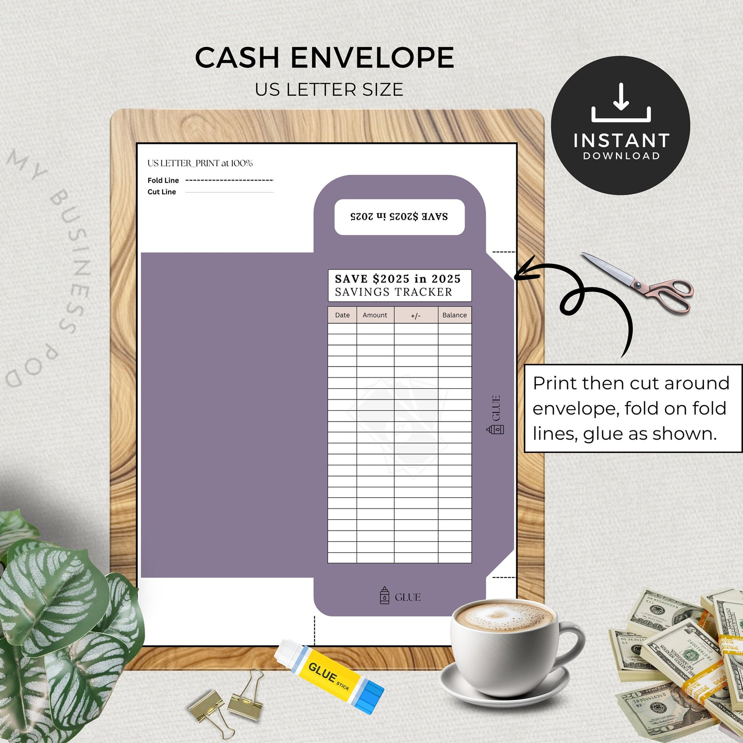 Printable Savings Tracker, Save 2025 in 2025, Financial Goals, Template, Saving Challenge Bundle, Organizer, Envelope, Goal, Money, Budget