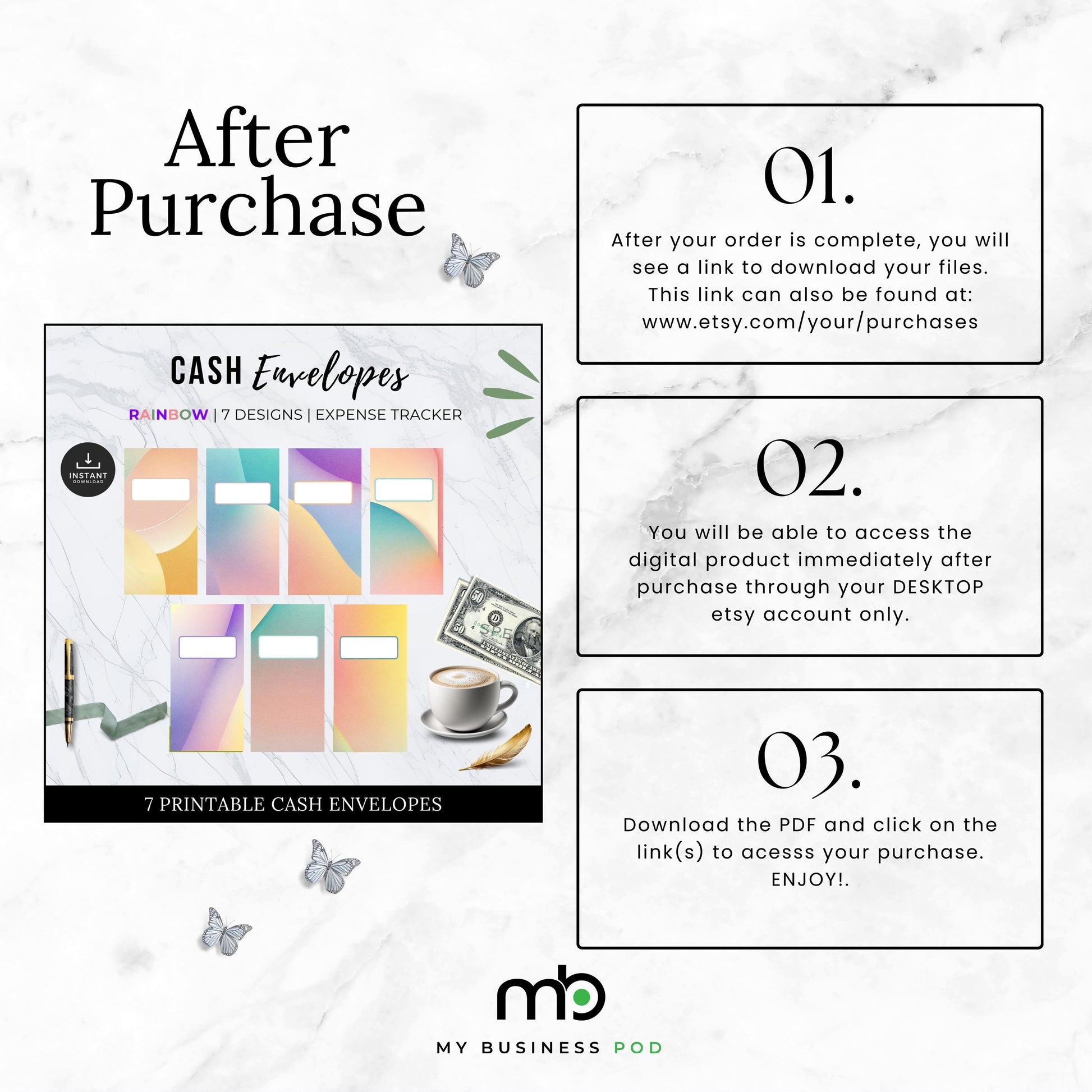 Cash Envelopes Rainbow, Budgeting, Money, Saving, Printable PDF, Tracker, Tracking, Expense, Organizer, Finance, tools, management, Multi