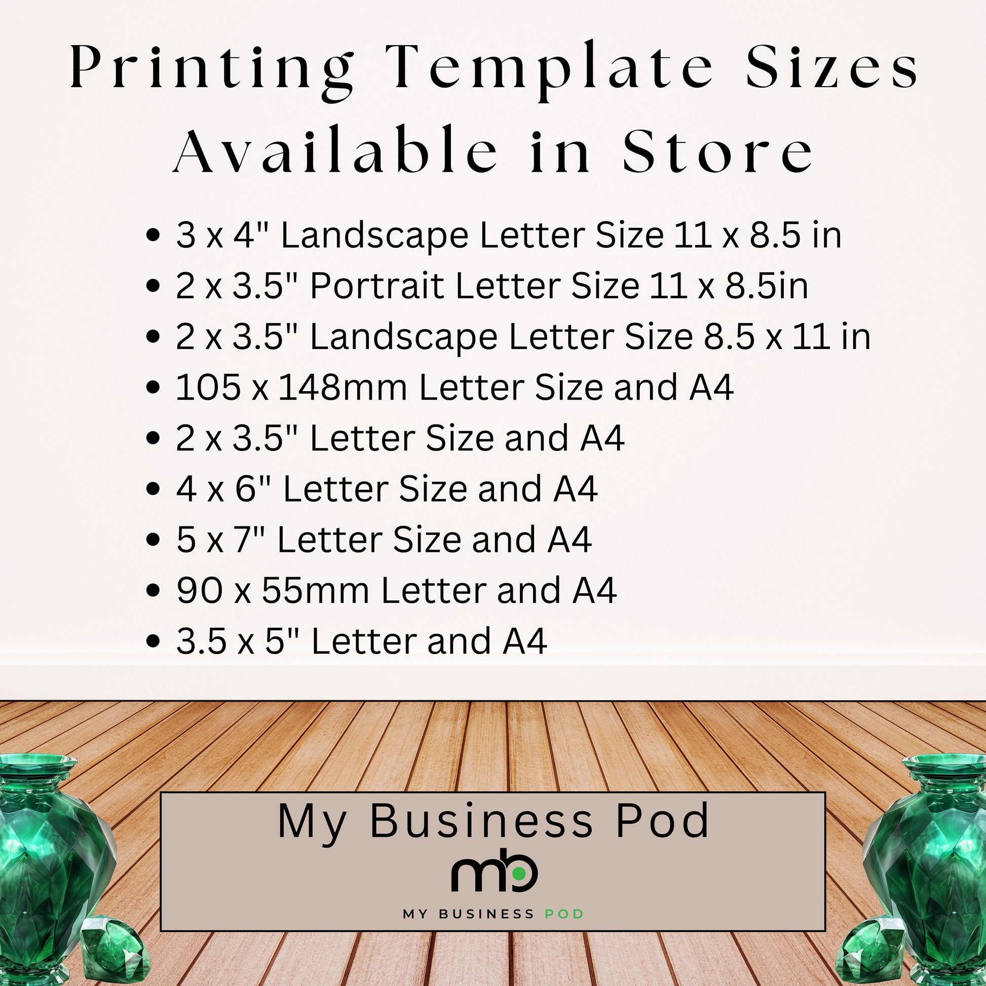 Printing Template 2 x 3.5 inch Print and Cut Canva Multi Page Template 2x3.5in Blank Card Layout Frame Affirmation Manifestation Letter A4