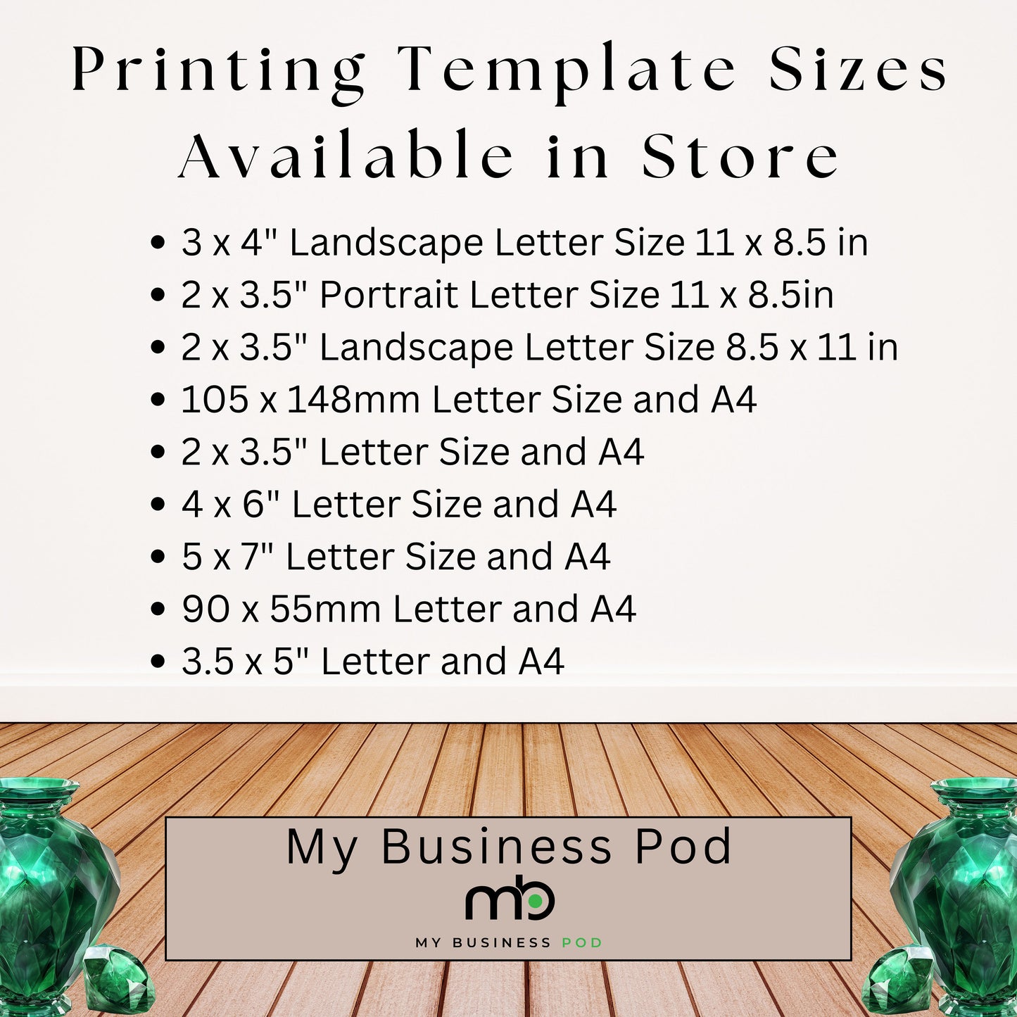 Printing Template 4 x 6 inch Print and Cut Canva Multi Page Template 4x6" Blank Card Layout Frame Affirmation Manifestation US Letter A4
