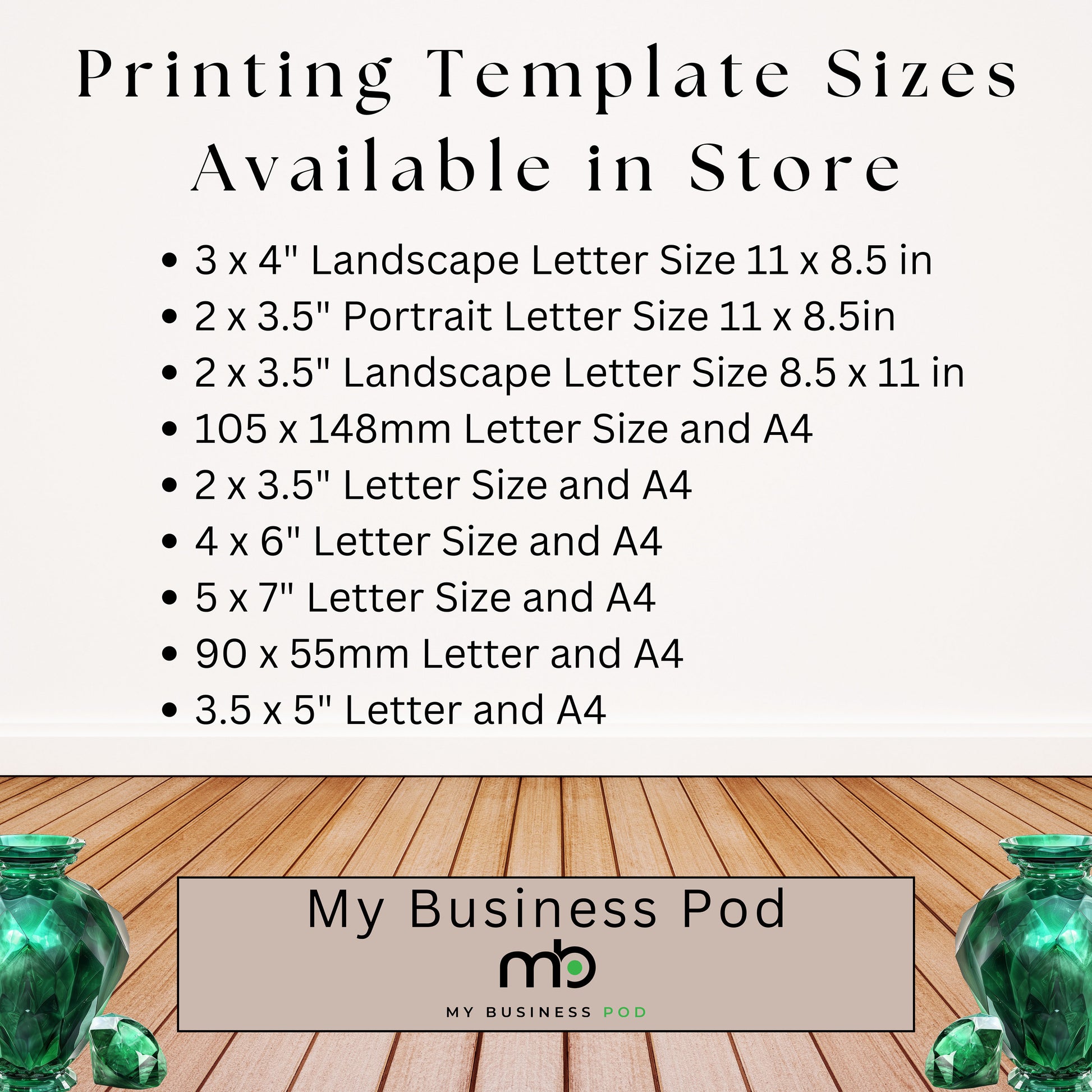 Printing Template 4 x 6 inch Print and Cut Canva Multi Page Template 4x6" Blank Card Layout Frame Affirmation Manifestation US Letter A4