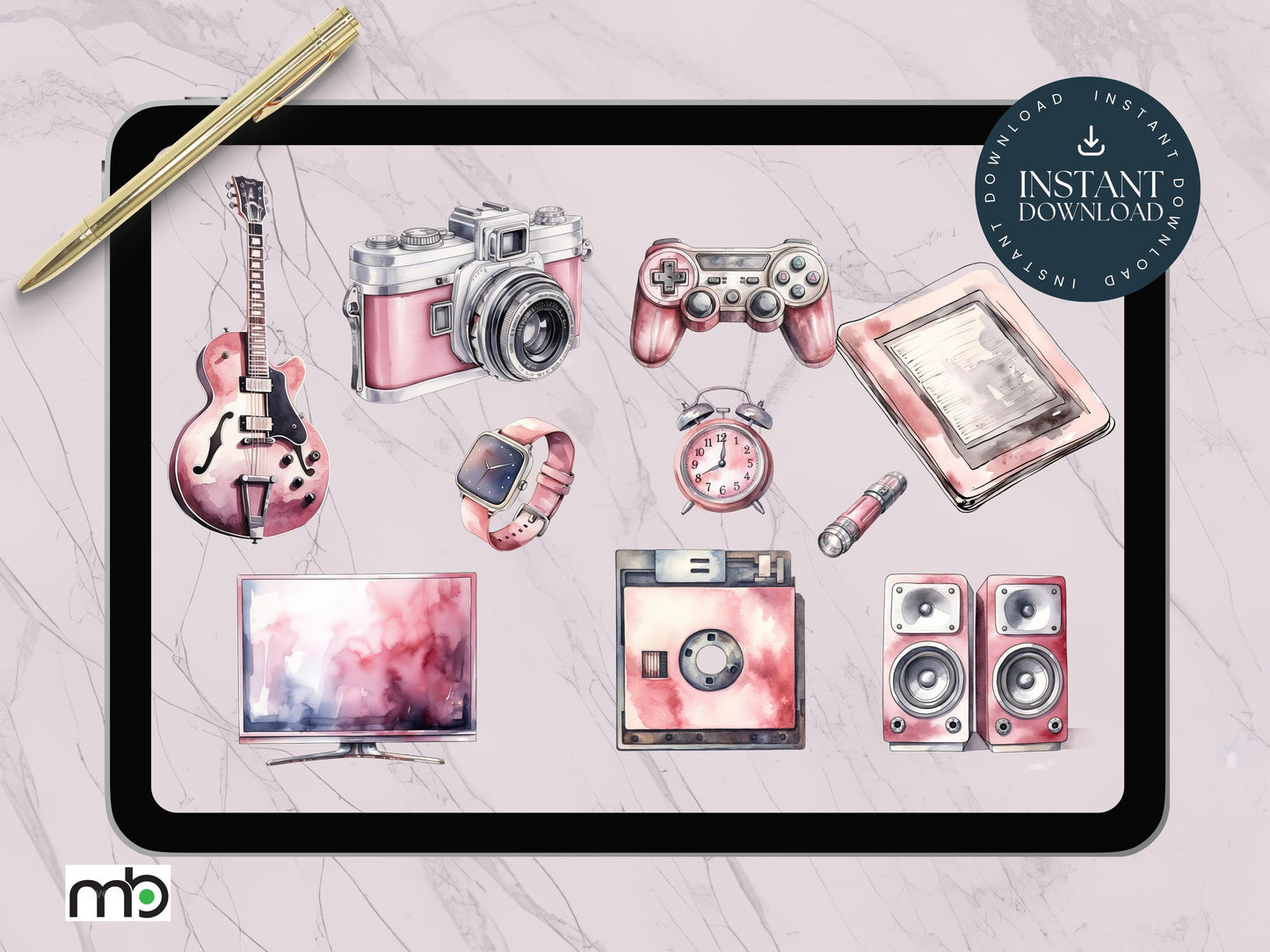 Gadgets Digital Stickers, Appliance Stickers Kitchen, Security, Drone, Planner, Pink, Office Stickers Goodnote Stickers, Magic Stickers, PNG