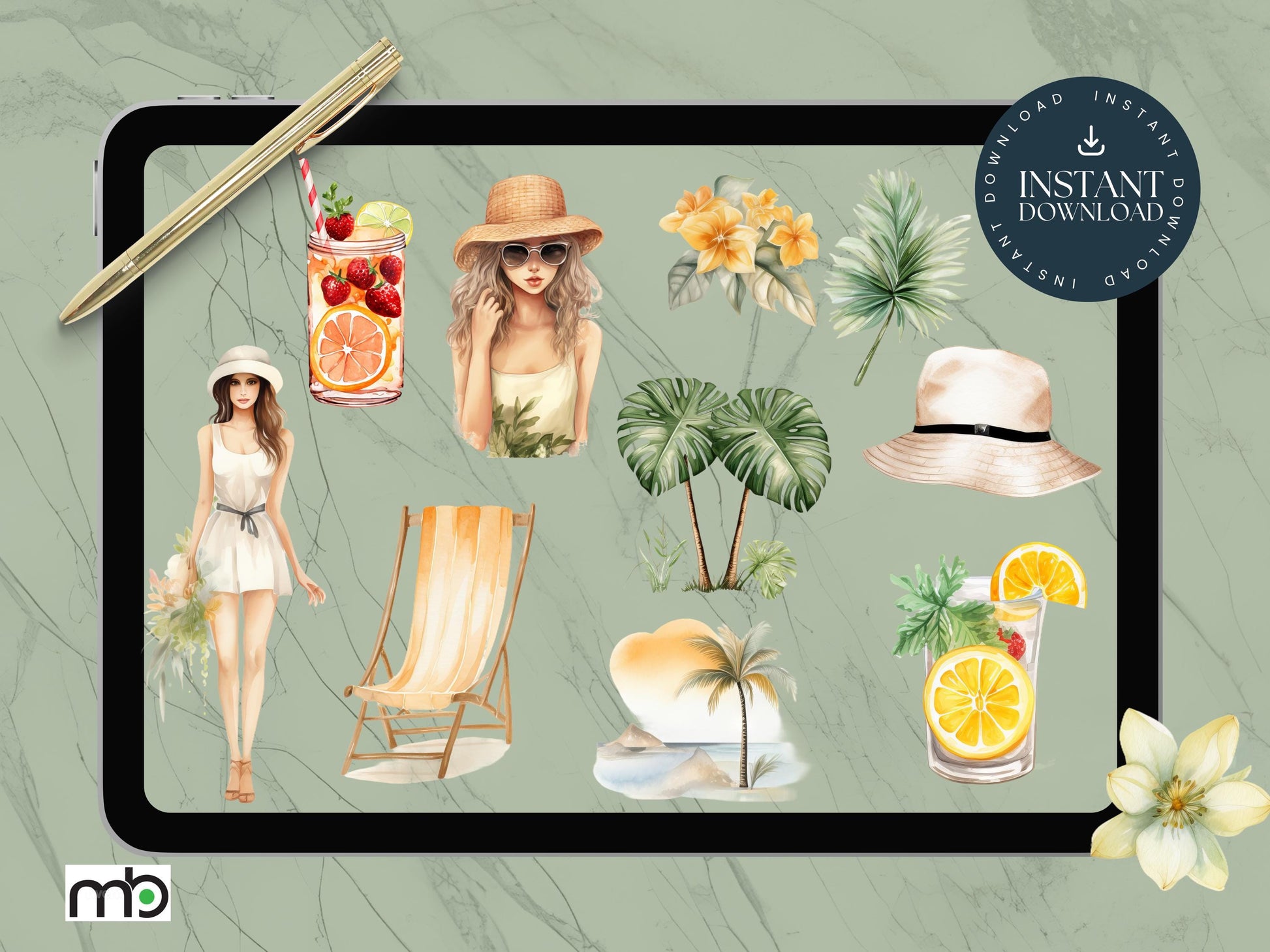Seasonal Digital Planner Stickers, Four Seasons, Spring, Fall, Autumn, Summer, Winter, Goodnotes, Notability, Sticker, Nature, Seasonal, PNG