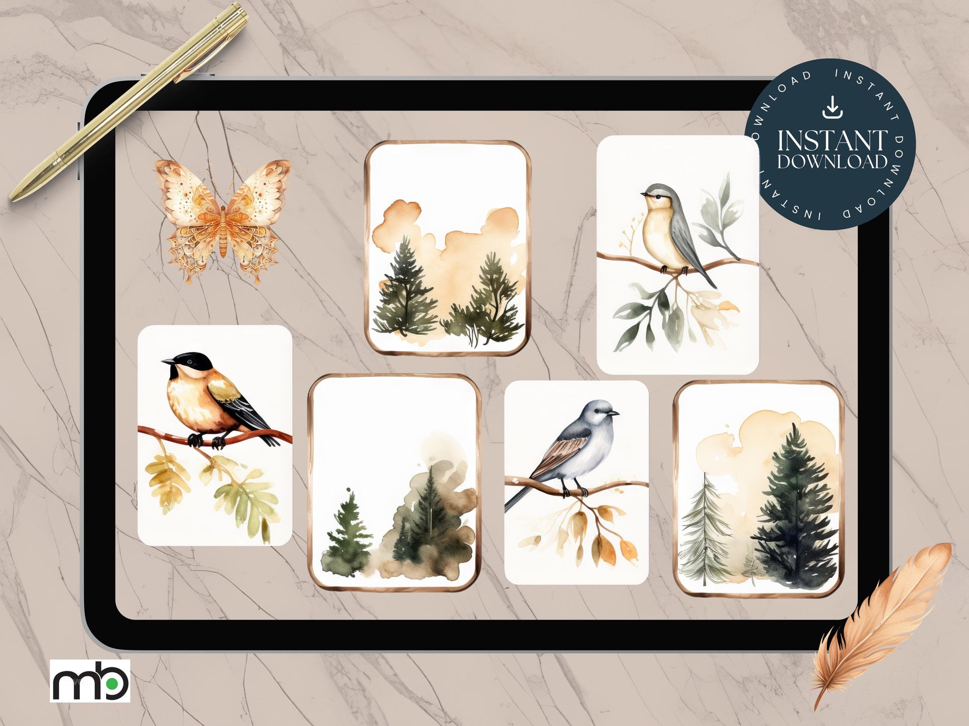 Bird Watcher Digital Stickers, Bird Themed Digital Stickers, Nature Stickers, Feather Stickers, Camping Stickers, Forest Stickers, Goodnotes