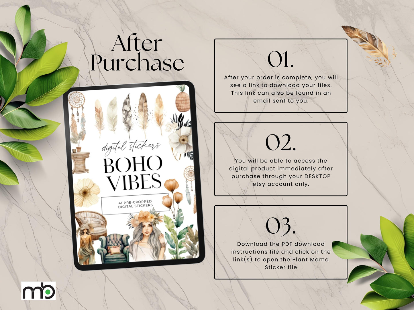 Boho Vibes Digital Stickers, Feather Sticker, Dream catcher, boho clothes, lady, furniture. Goodnote, Notability, iPad, tablet, feathers