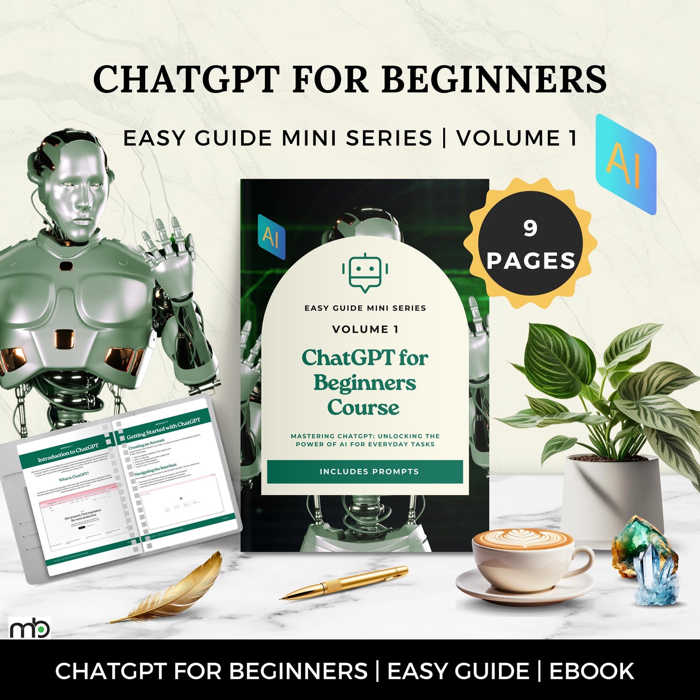 ChatGPT for Beginners Course, Unlock AI Potential, Business, Prompts, Commands, chatgpt, Youtube, Social Media, AI Resources, Tutorial, AI