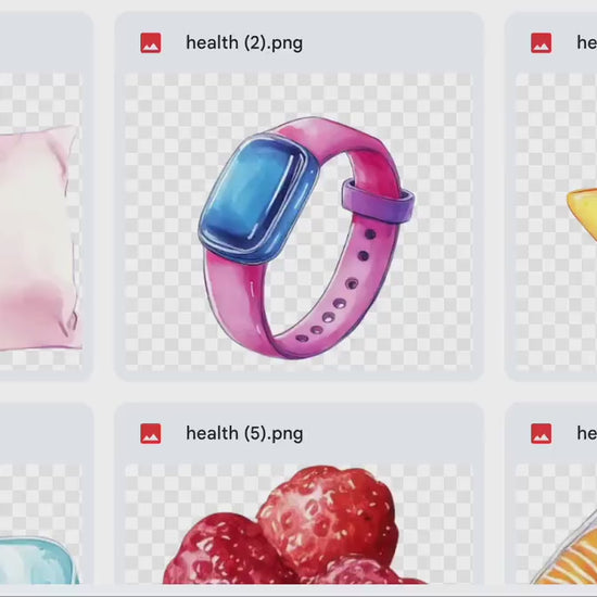 Health Vibes Digital Stickers, Wellness, Fitness, Nutrition, sticker theme, Smoothies, Yoga, Gym, Avocado, Supplements, Self-care, Nurture