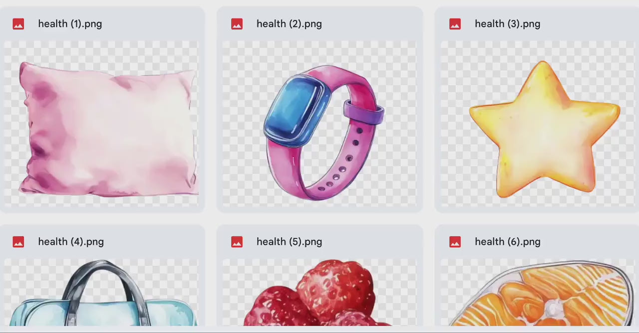 Health Vibes Digital Stickers, Wellness, Fitness, Nutrition, sticker theme, Smoothies, Yoga, Gym, Avocado, Supplements, Self-care, Nurture