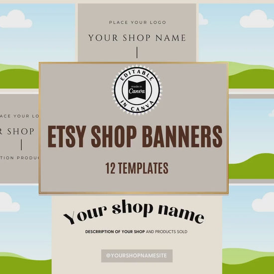 Etsy Shop Banner, Etsy Store Banner, Banner Display, Etsy Big Banner, Etsy Shop Template, Product Mockup, Canva Template, Etsy shop Template