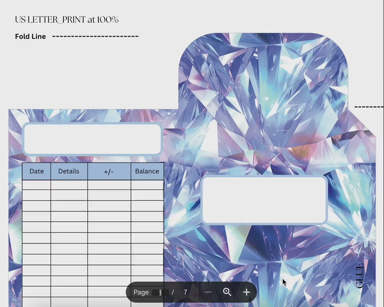 Cash Envelopes Diamond Sparkle design, Budgeting, Money, Saving, Printable PDF, Tracker, Tracking, Expense, Organizer, Finance, tools, DIY