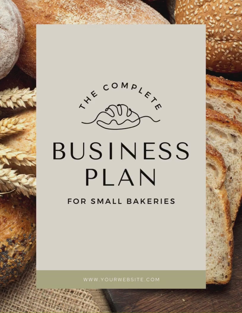 Business Plan for Small Bakeries, Bakery Business Plan,  Business Plan, Bakery Goods Business Plan, Canva Business Plan Template, Bakery