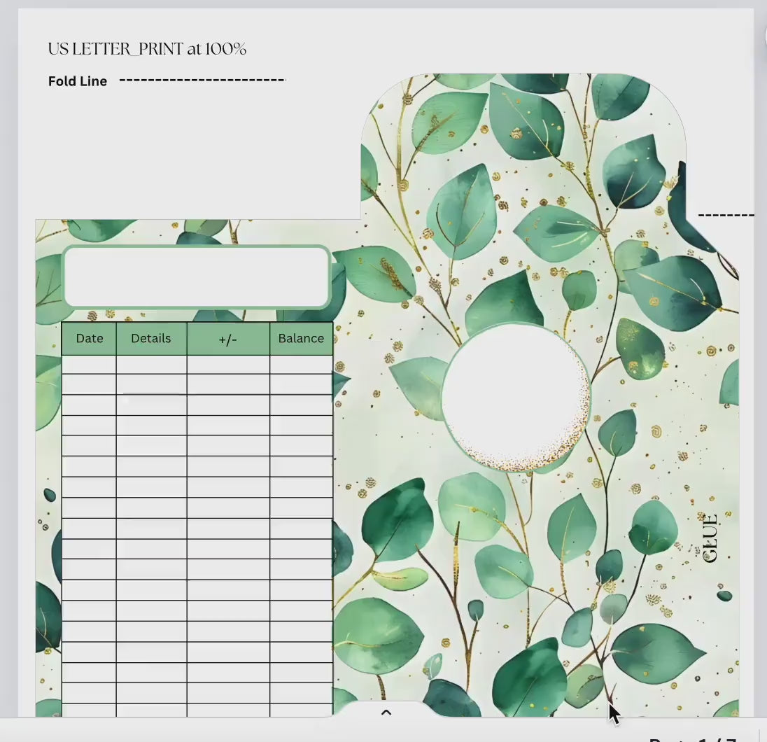 Cash Envelopes Eucalyptus Leaf, Budgeting, Money, Saving, Printable PDF, Tracker, Tracking, Expense, Organizer, Finance, tools, management