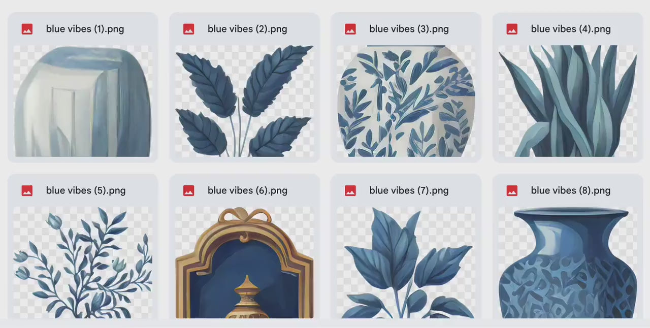 Digital stickers, Goodnotes stickers, Notability stickers, iPad stickers, png stickers, Vase stickers, Jug stickers, Blue decor stickers