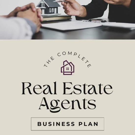 Real Estate Business Plan, Realtor Business Plan, Realtor Planner, Business Planner, Business Plan Template, Real Estate Agent, Realtor, Biz