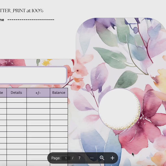 Floral Watercolor Cash Envelopes, Budgeting, Money, Saving, Printable PDF, Tracker, Tracking, Expense, Organizer, Finance, vertical, tools