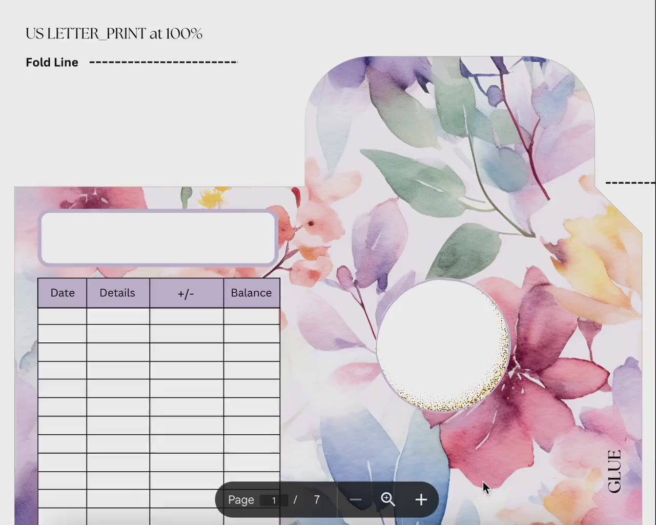Floral Watercolor Cash Envelopes, Budgeting, Money, Saving, Printable PDF, Tracker, Tracking, Expense, Organizer, Finance, vertical, tools