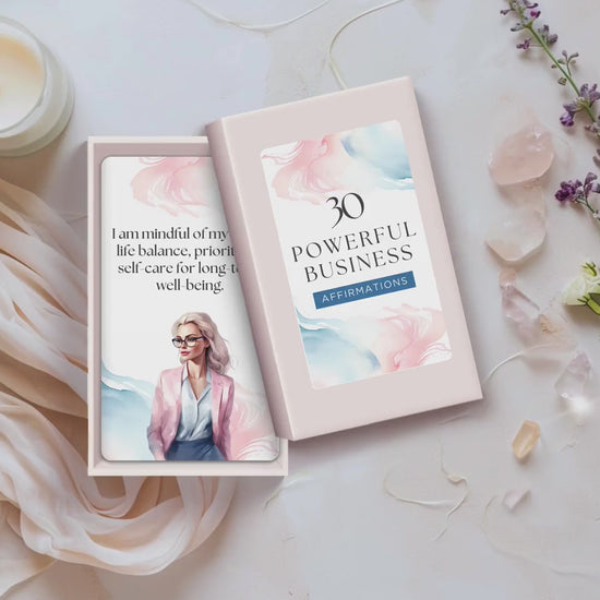 Powerful Business Affirmations Entrepreneur Positive mindset cards Success Motivational Inspirational business quotes Affirmation deck Daily