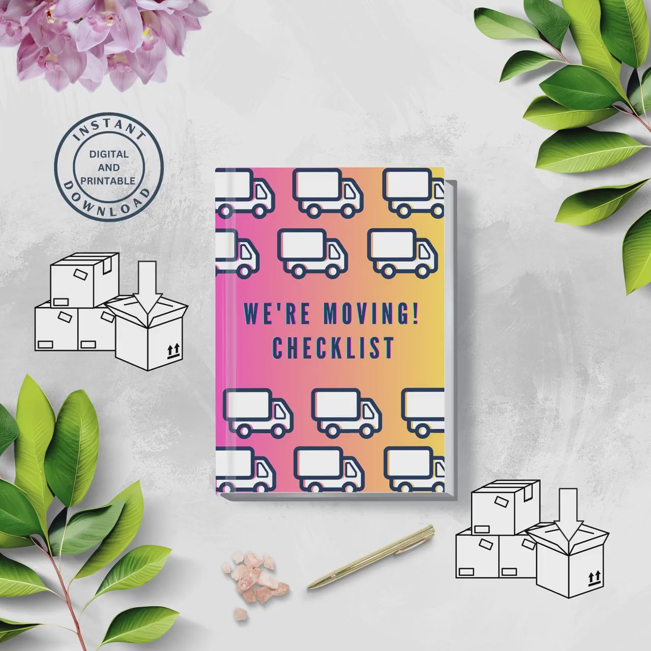 Moving Checklist, Moving Planner, Moving Template, Moving Guide, Digital Moving Checklist, Printable Moving Checklist, To-do list, Relocate
