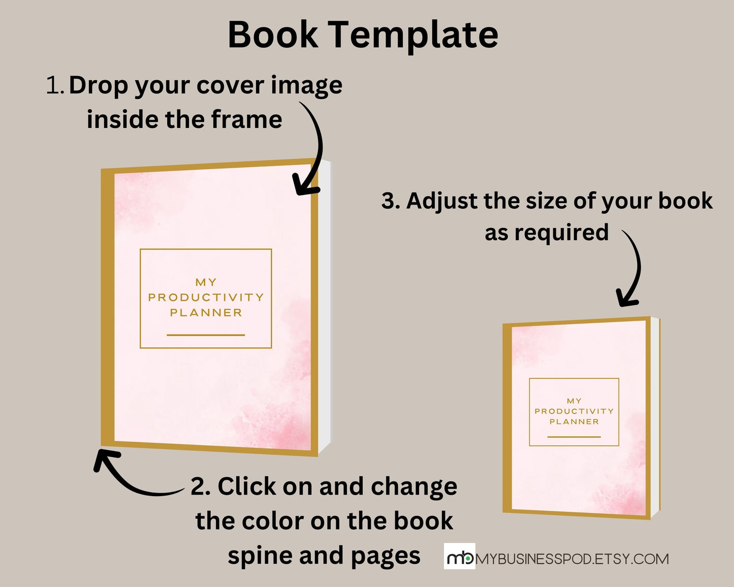 Book template, Open Book template, Canva book and open book template, Book Design, Course Cover template, Course template, Canva templates