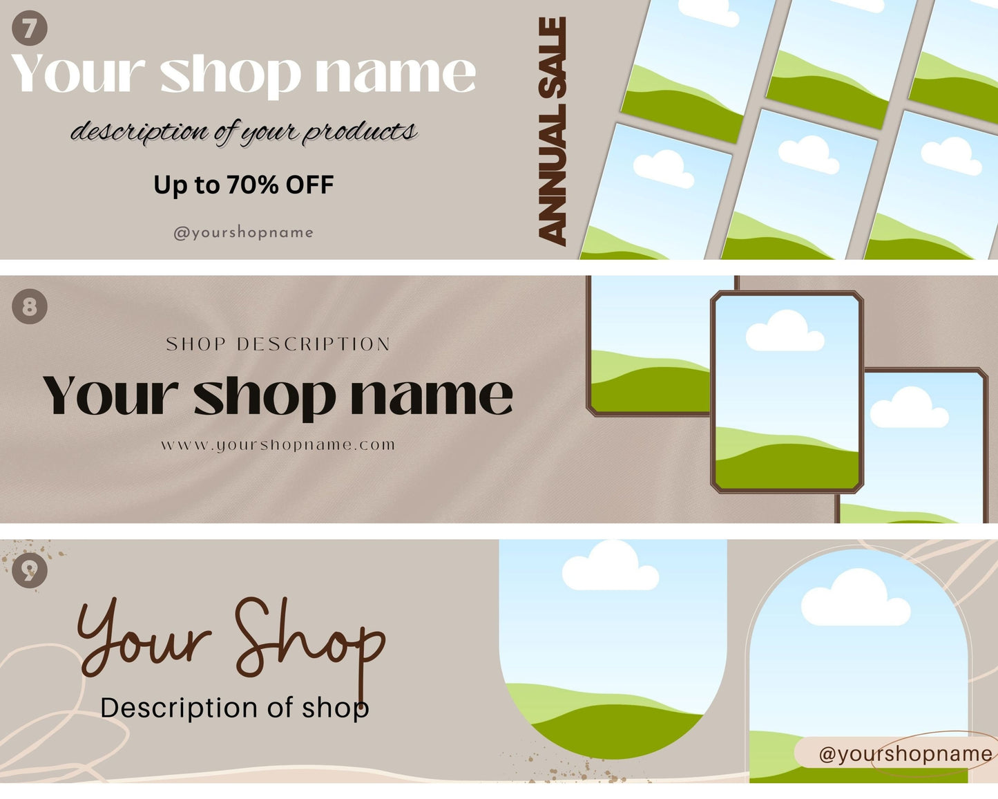 Etsy Shop Banner, Etsy Store Banner, Banner Display, Etsy Big Banner, Etsy Shop Template, Product Mockup, Canva Template, Etsy shop Template