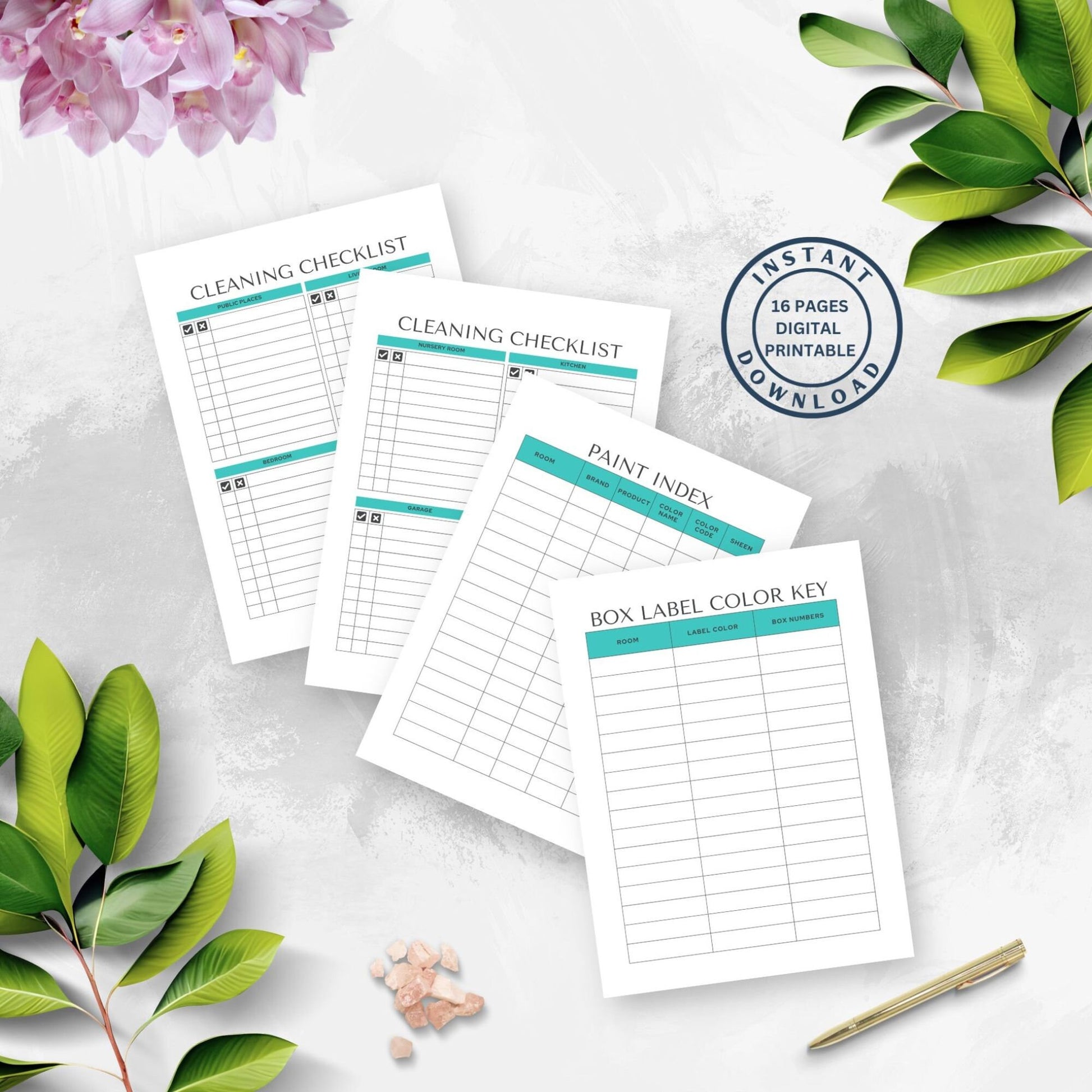 Moving Checklist, Moving Planner, Moving Template, Moving Guide, Digital Moving Checklist, Printable Moving Checklist, Relocation planner